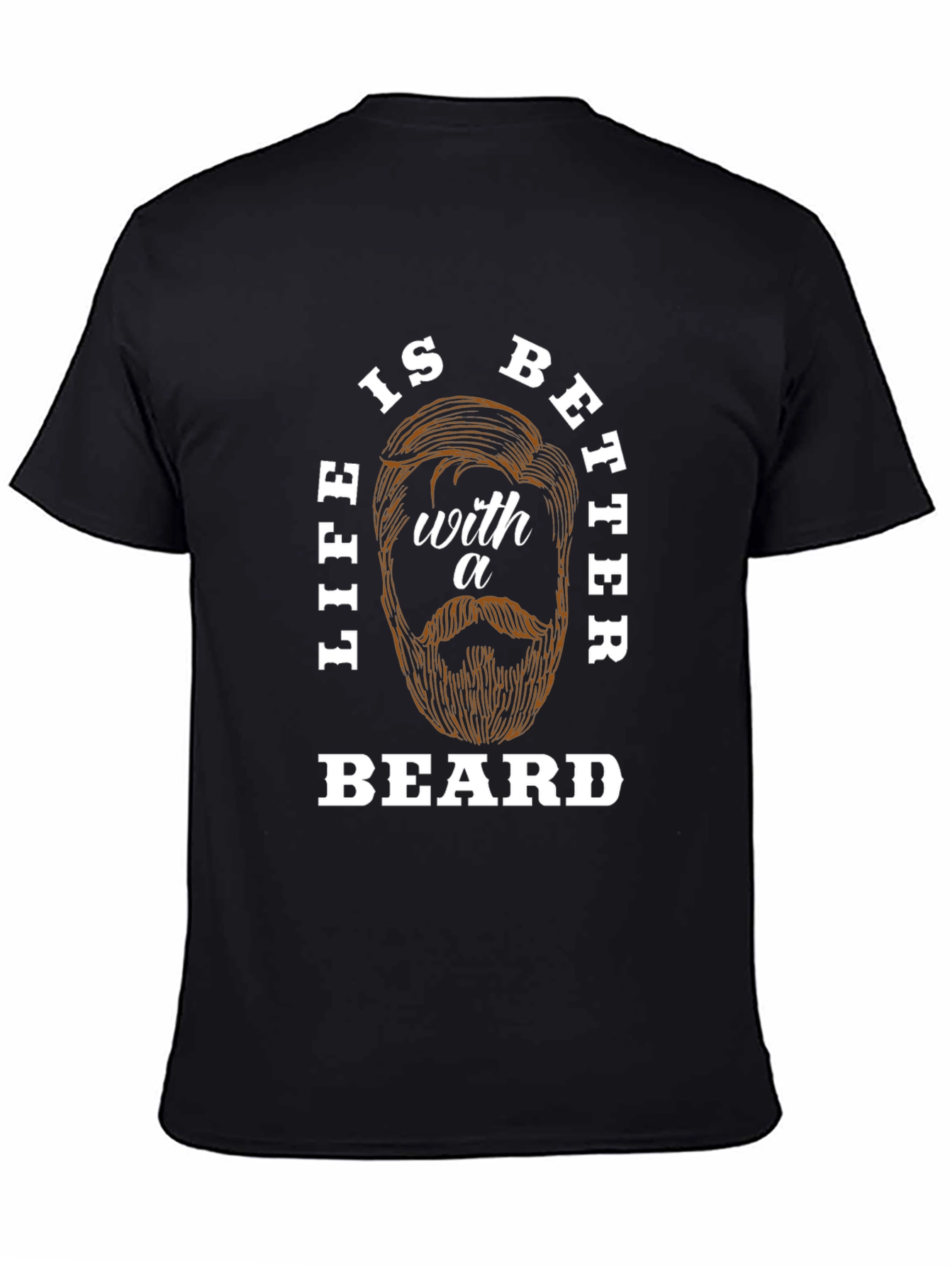 Black Life is Better With a Beard Graphic Tee view 4