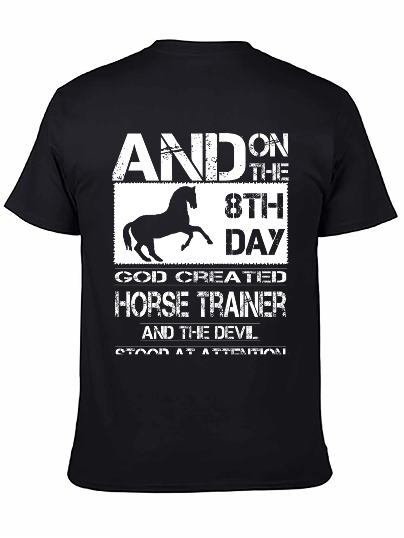 Black Horse Trainer T-Shirt - And On The 8th Day view 4
