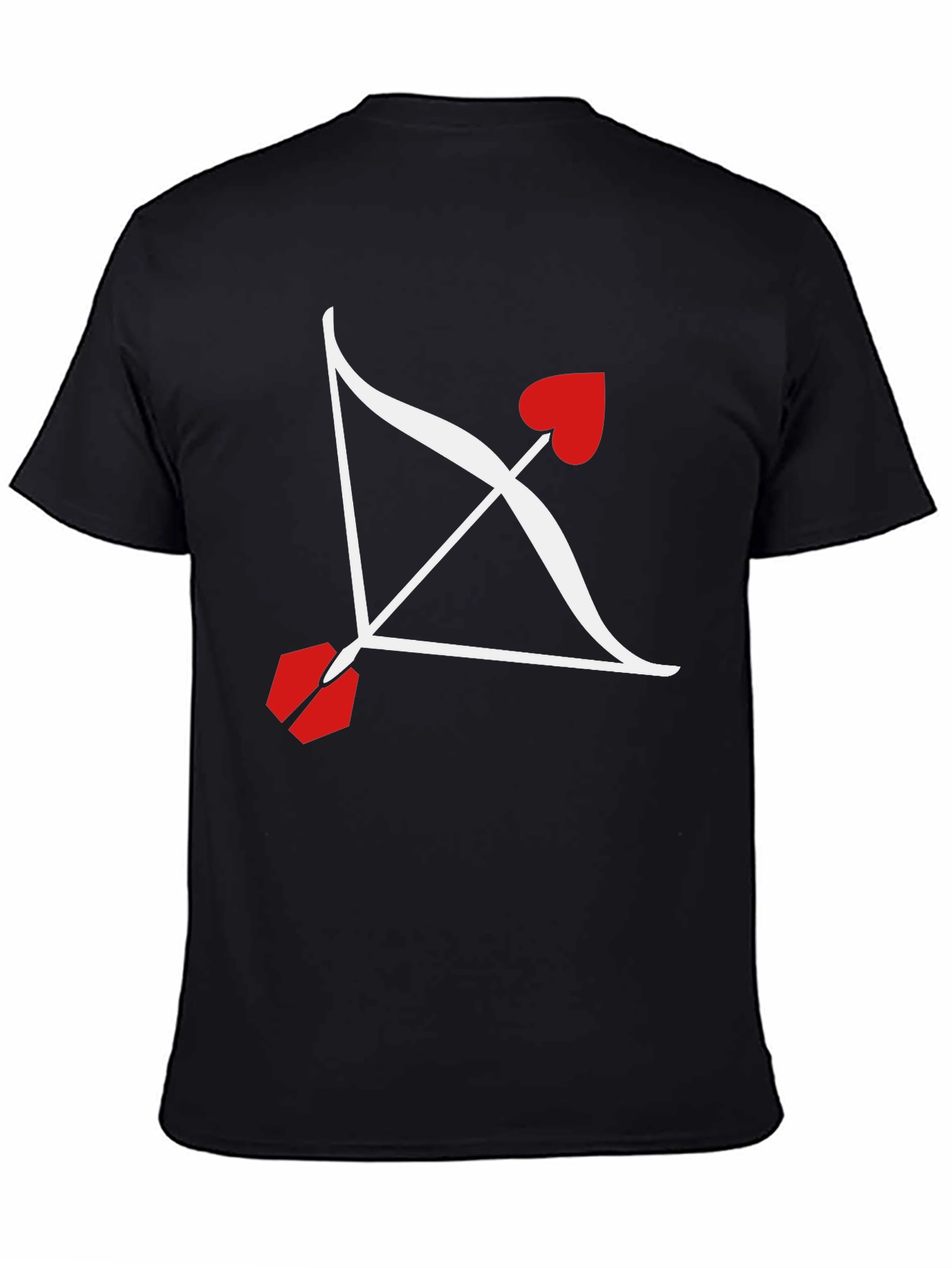 Black Cupid's Arrow Graphic Tee - Valentine's Day Black Shirt view 4