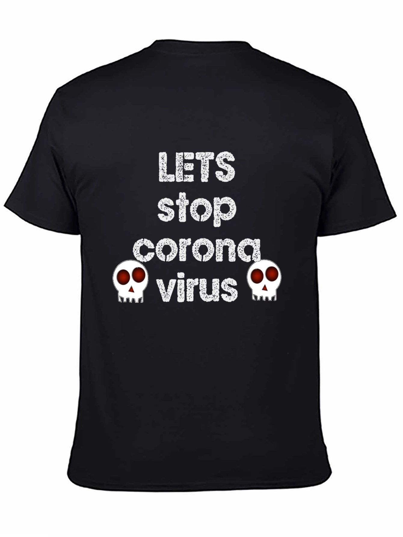 Black Stop Corona Virus Graphic Tee view 4
