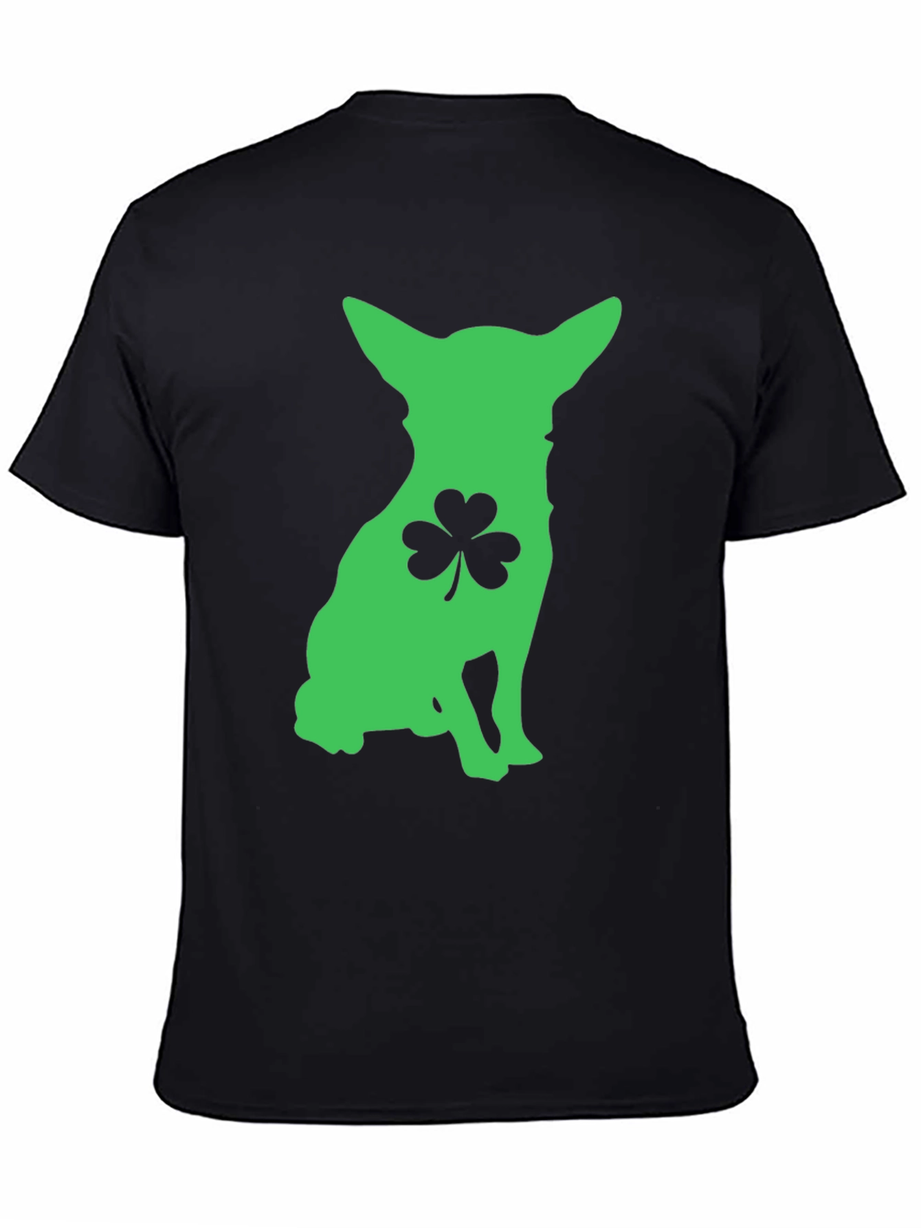 Black St. Patrick's Day Dog T-Shirt view 4