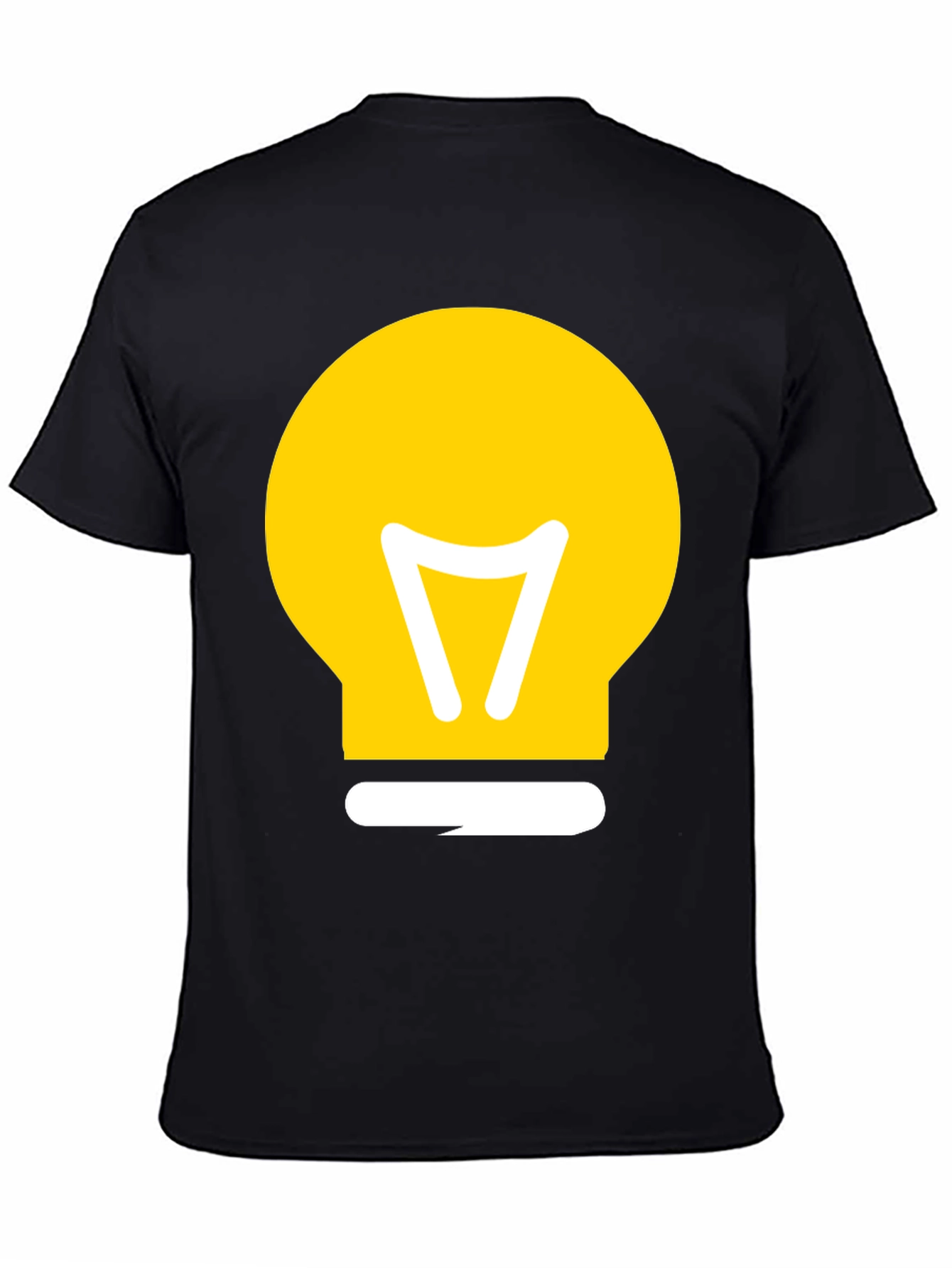Black Idea Bulb Graphic T-Shirt - Black Cotton Tee view 4