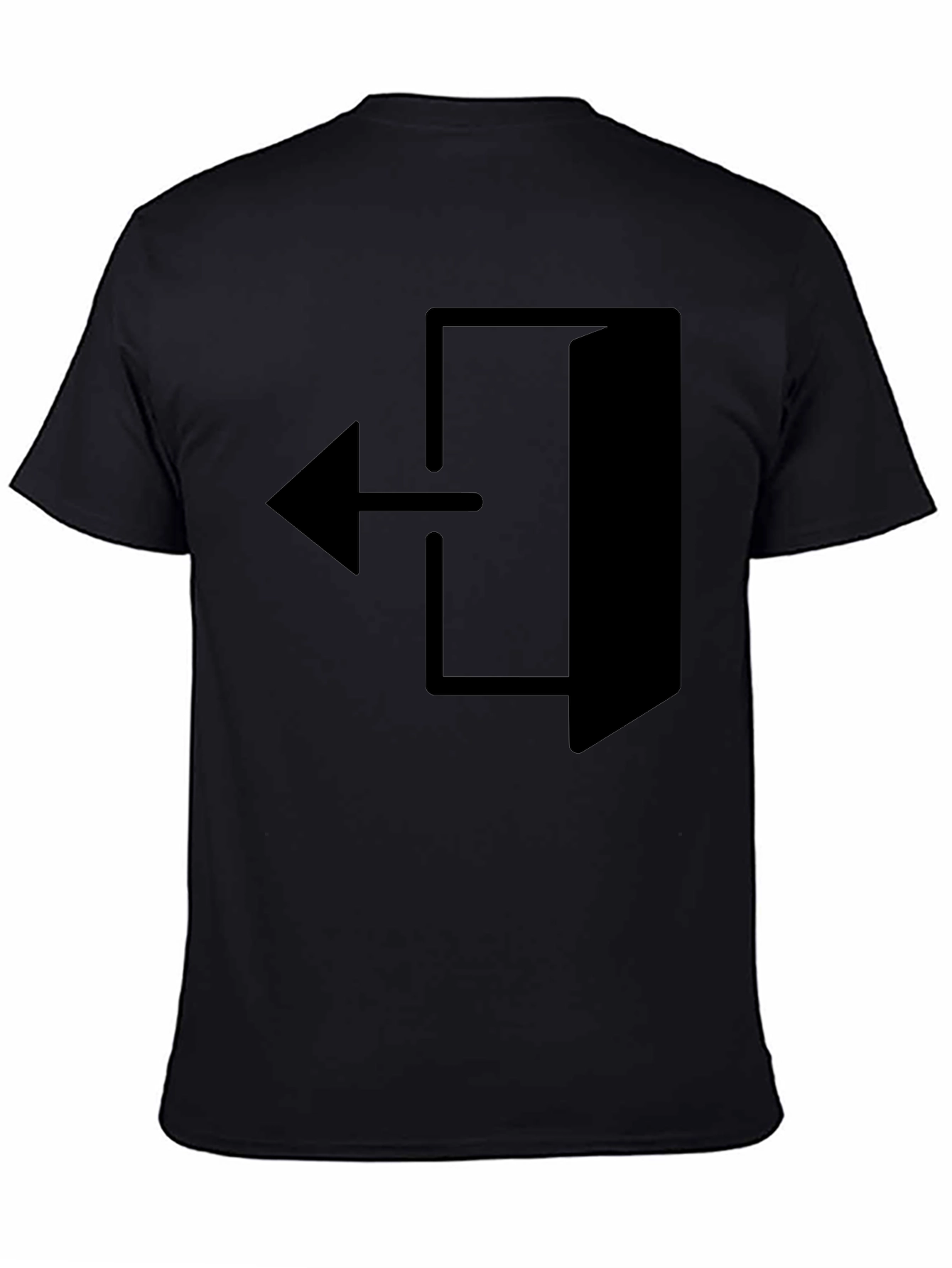 Black Exit Arrow Graphic Black T-Shirt view 4