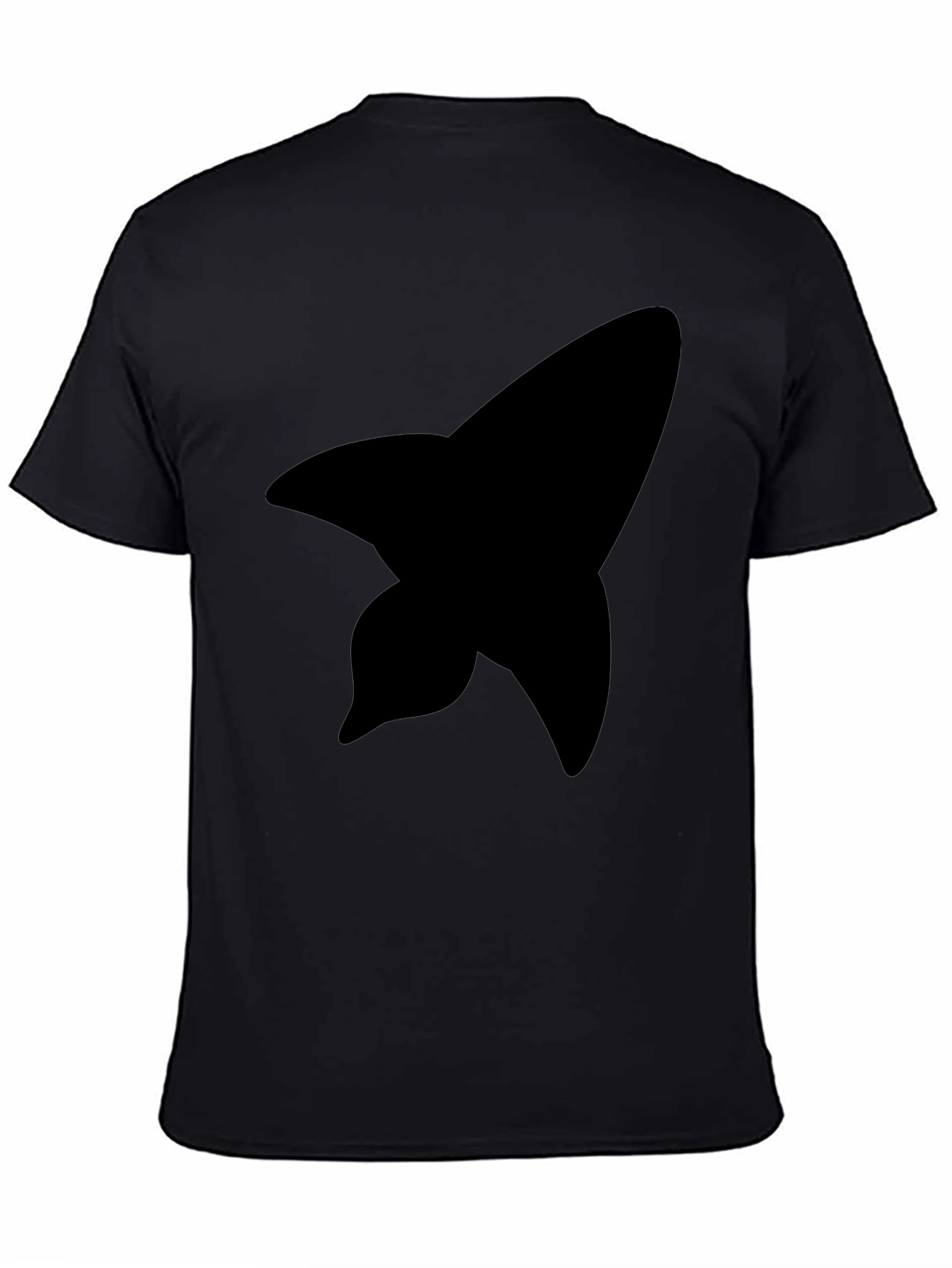 Black Men's Black Rocket Graphic Tee - Casual Short Sleeve Shirt view 4