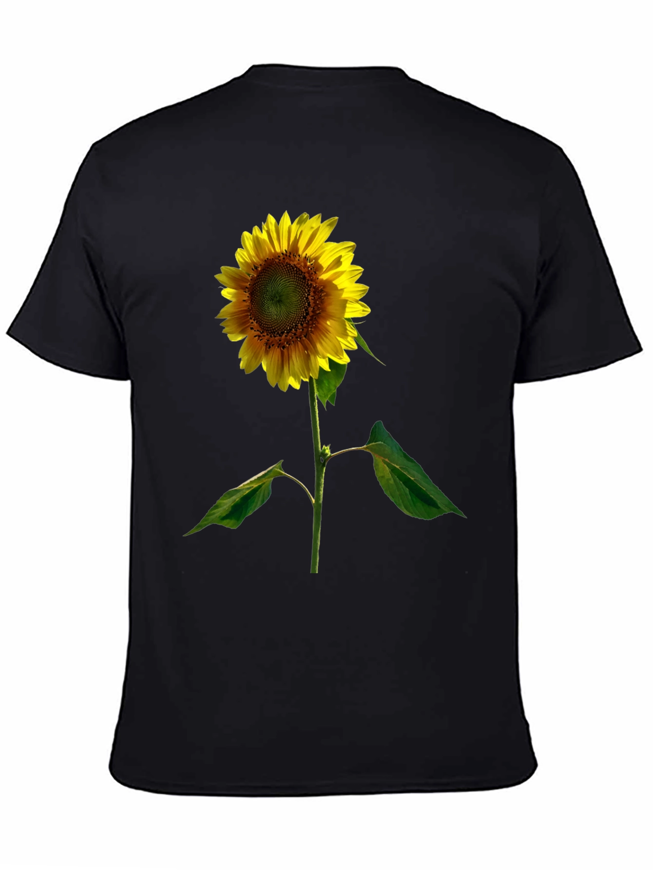 Black Sunflower Graphic Black Tee view 4
