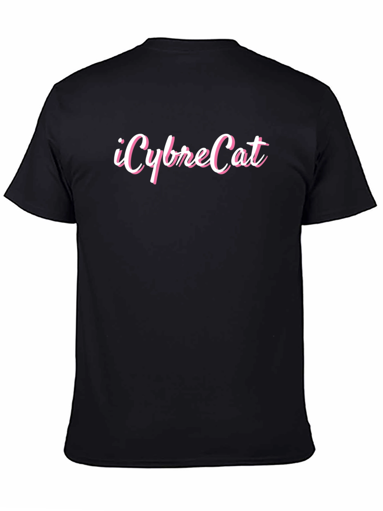 Black iCybreCat Black Graphic Tee - Stylish & Comfy! view 4