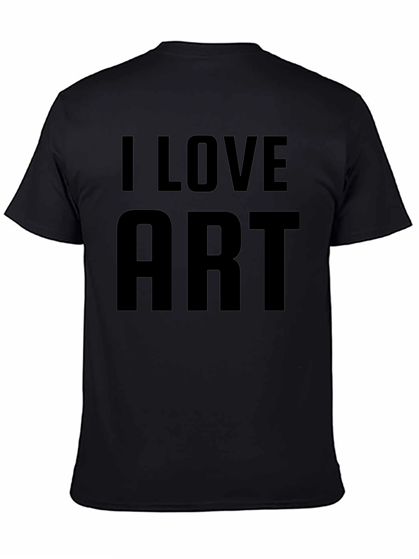 Black I Love Art Graphic T-Shirt view 4