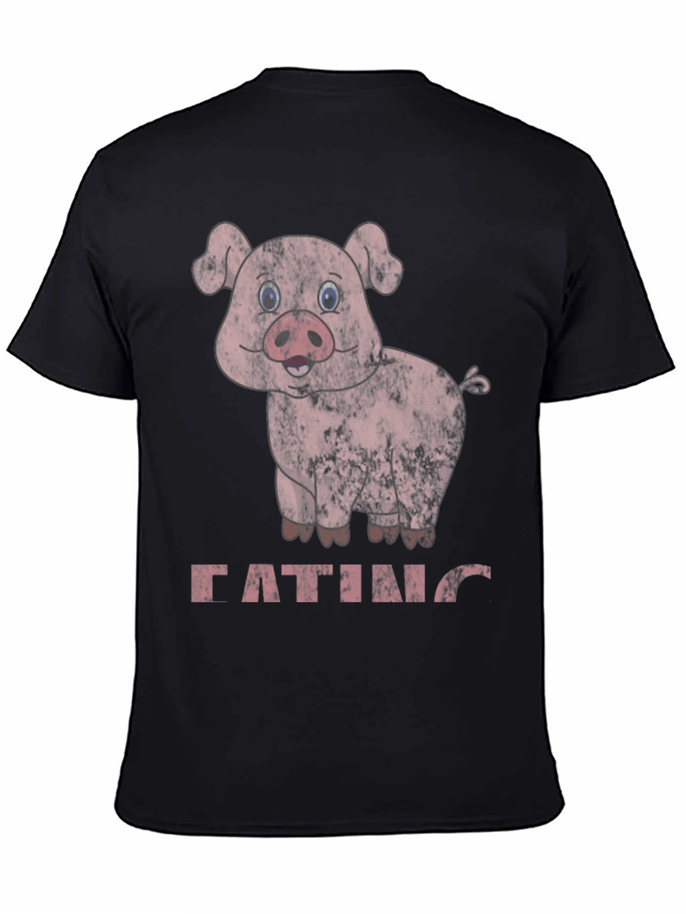 Black Eating Pig Graphic Tee - Unisex view 4