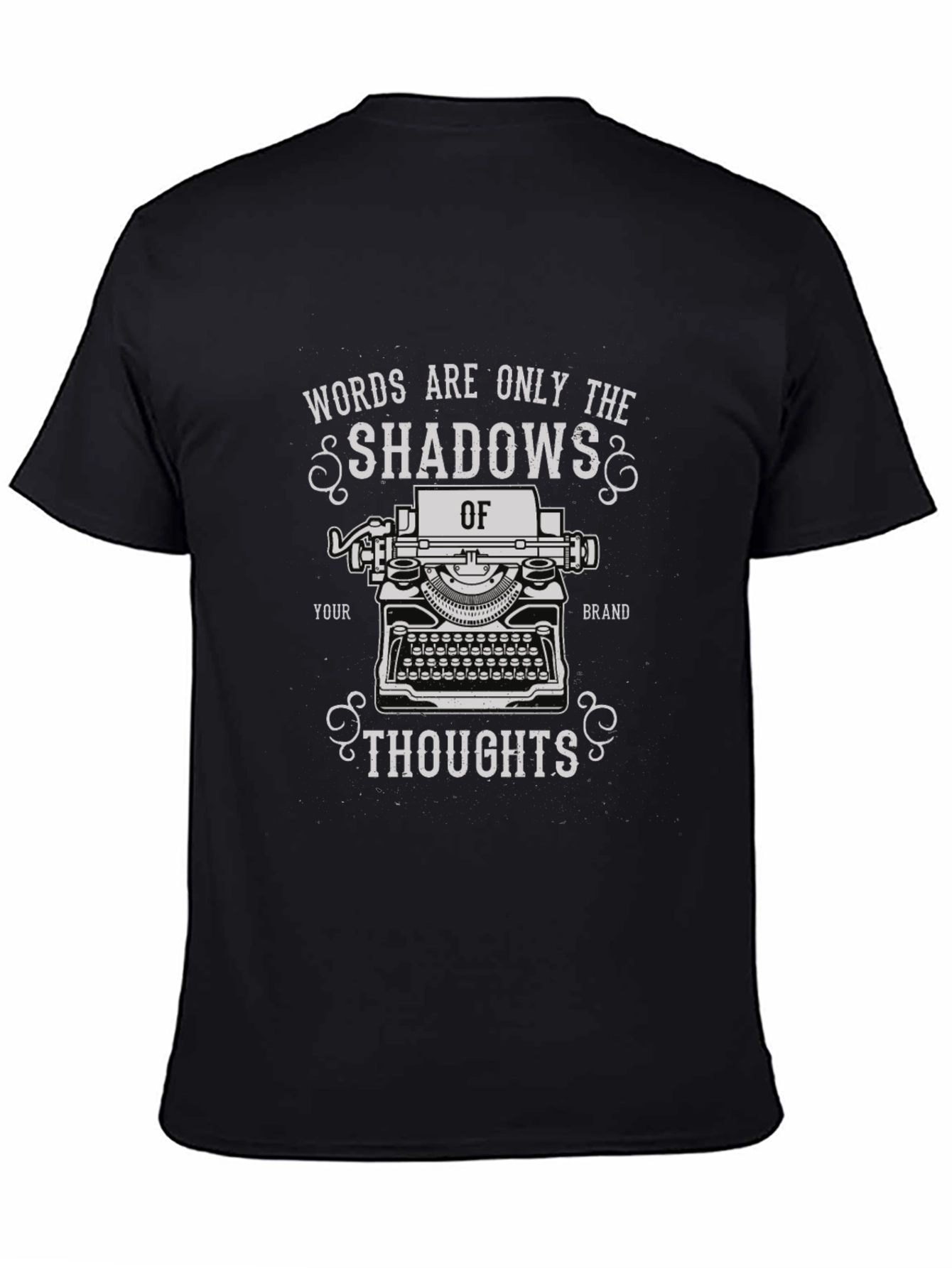 Black Shadows of Thoughts T-Shirt - Writer Inspiration view 4
