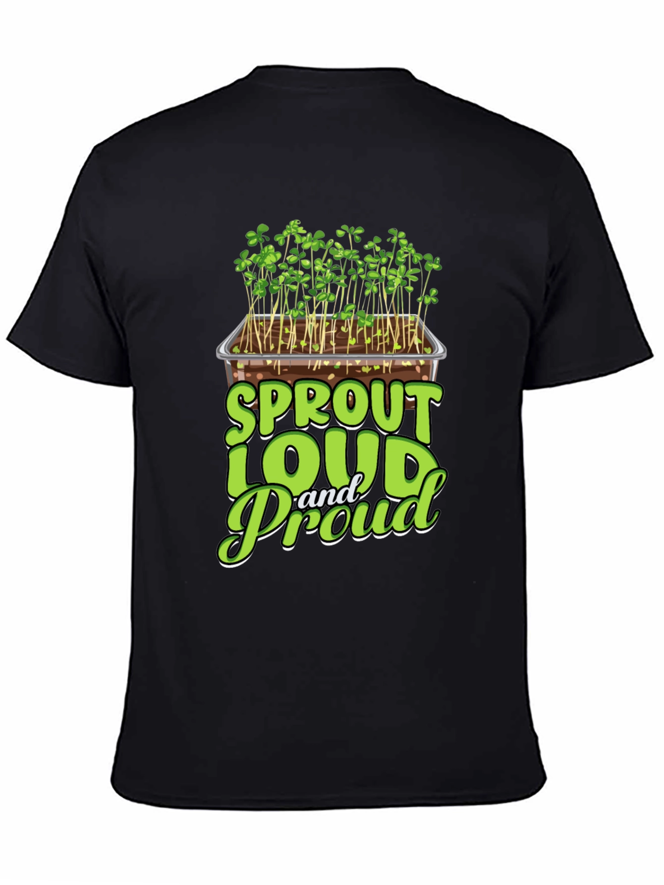 Black Sprout Loud and Proud Graphic T-Shirt view 4