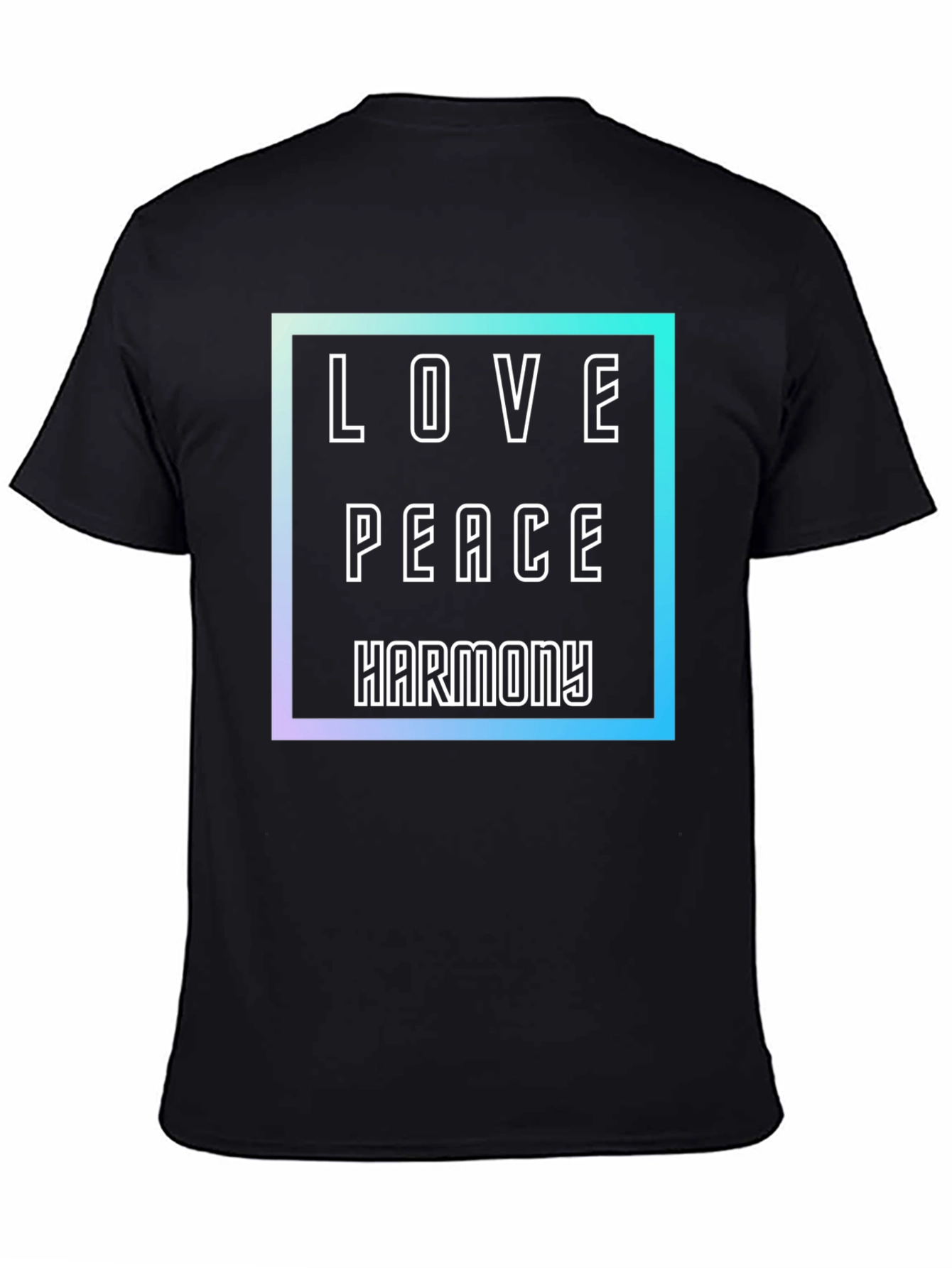 Black Love Peace Harmony Graphic T-Shirt - Stylish and Comfortable view 4