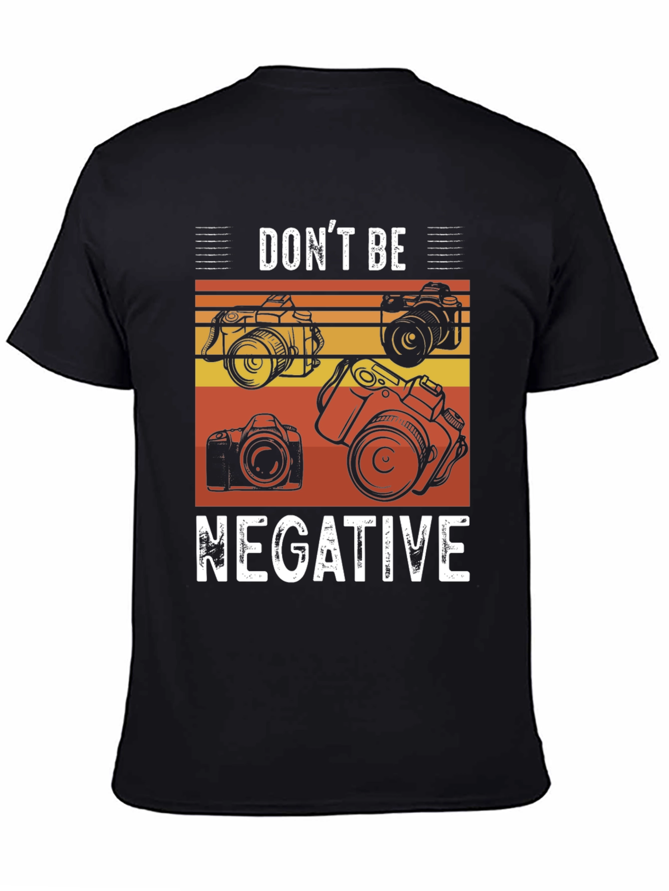 Black Don't Be Negative Camera Graphic Tee view 4