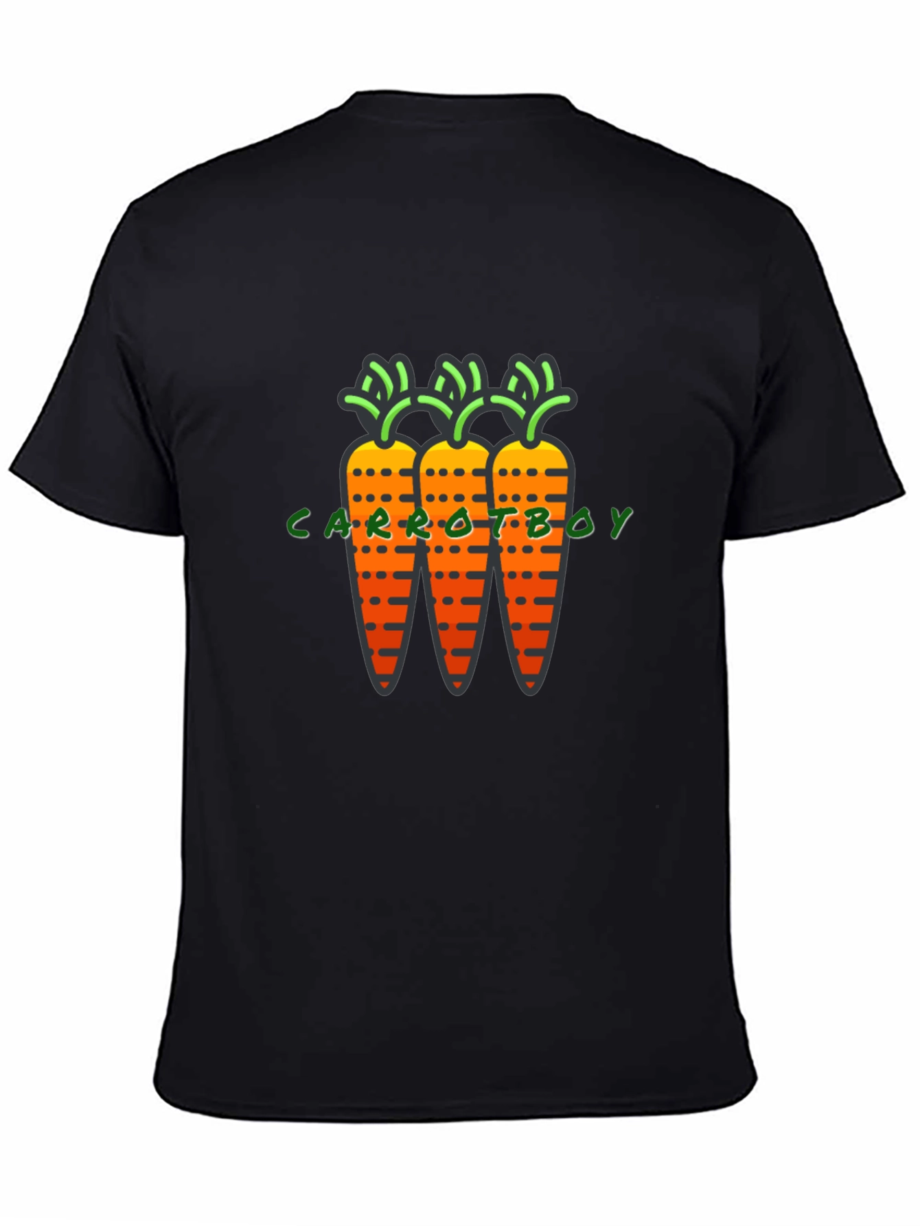 Black Carrot Boy Graphic T-Shirt - Quirky & Fun view 4