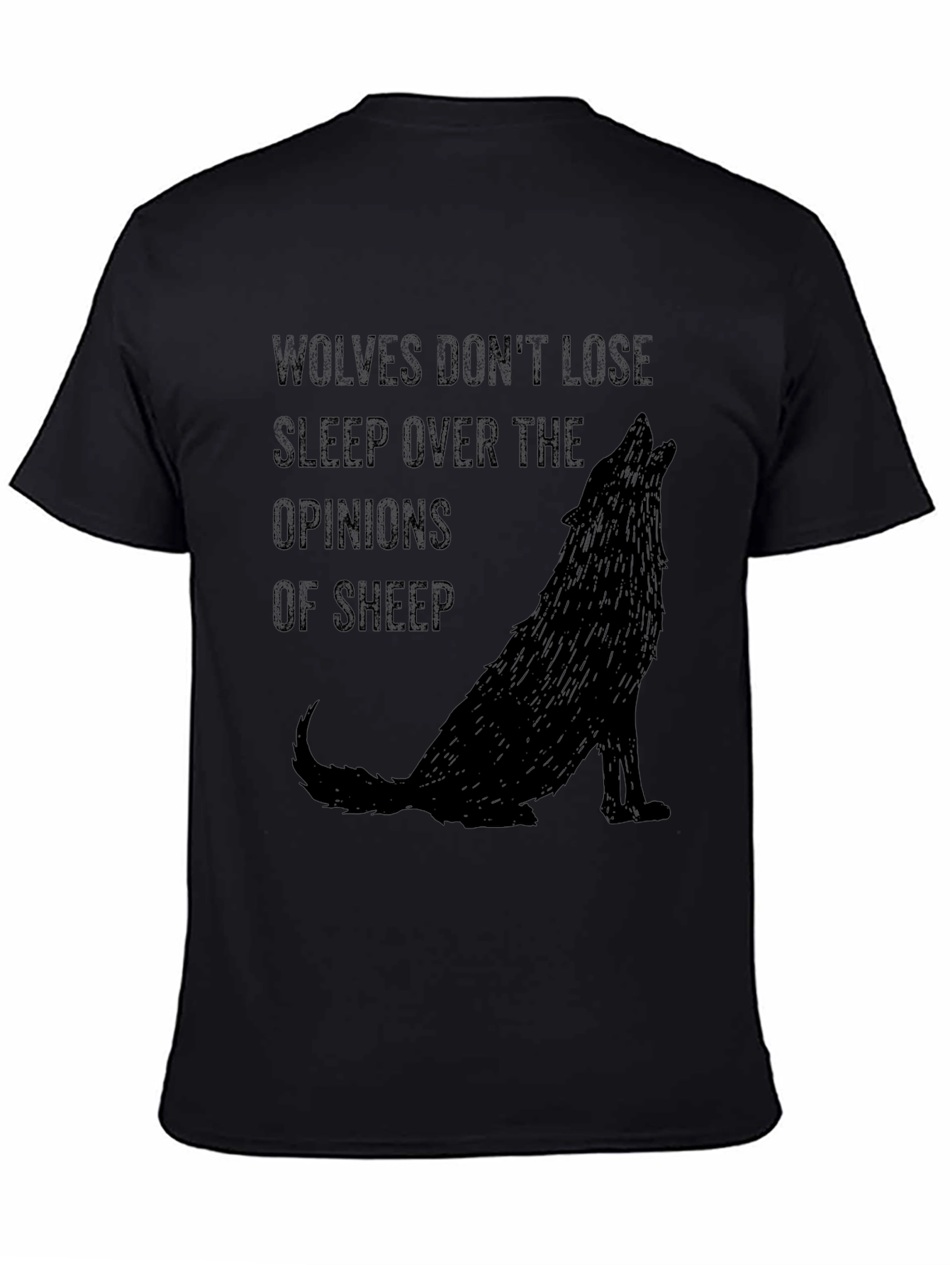 Black Wolves Don't Lose Sleep Graphic Tee view 4