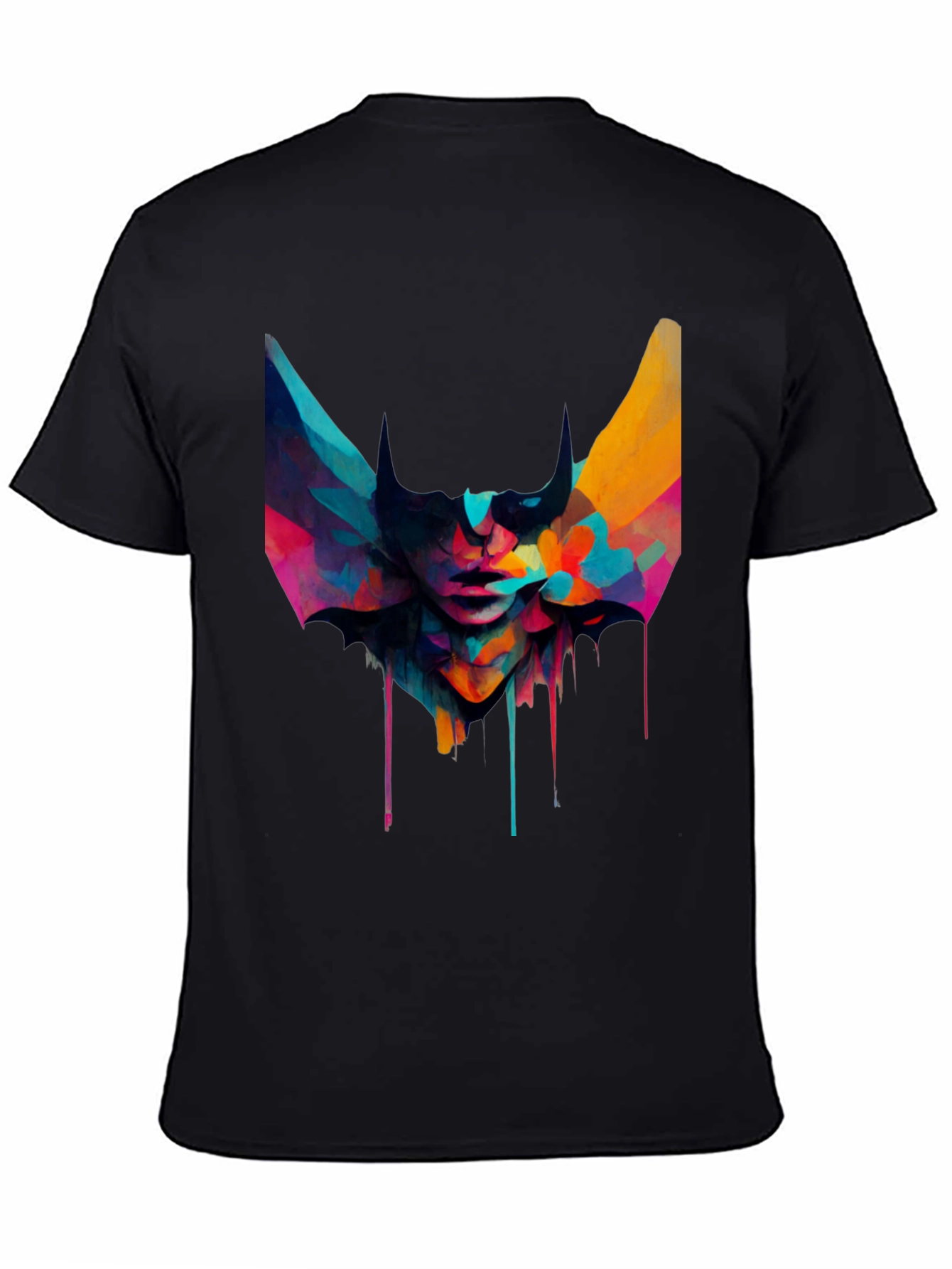 Black Abstract Art Graphic Tee - Modern Unisex T-Shirt view 4