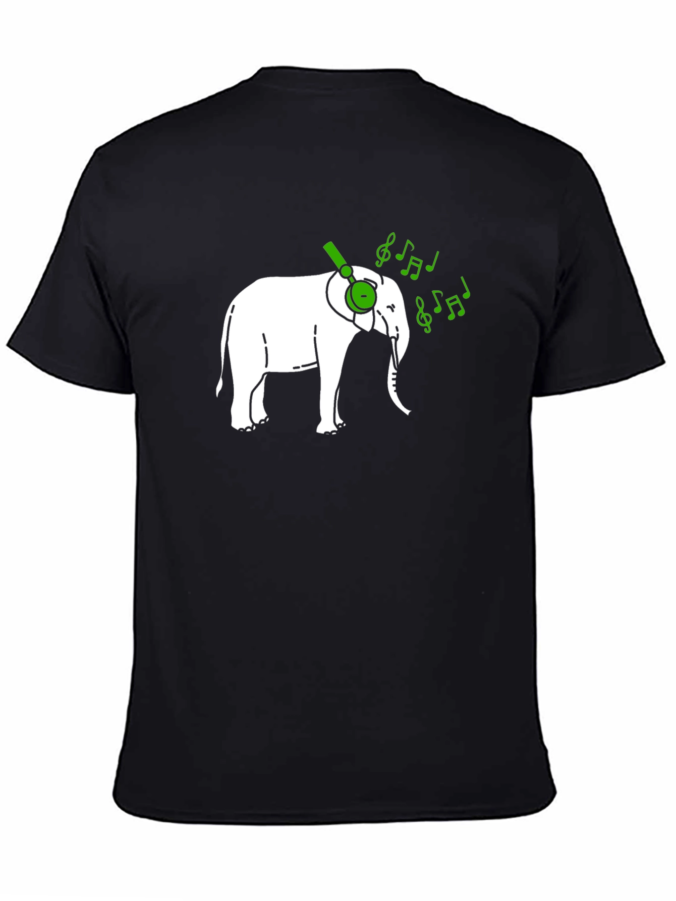 Black Musical Elephant T-Shirt - Hear the Beat! view 4