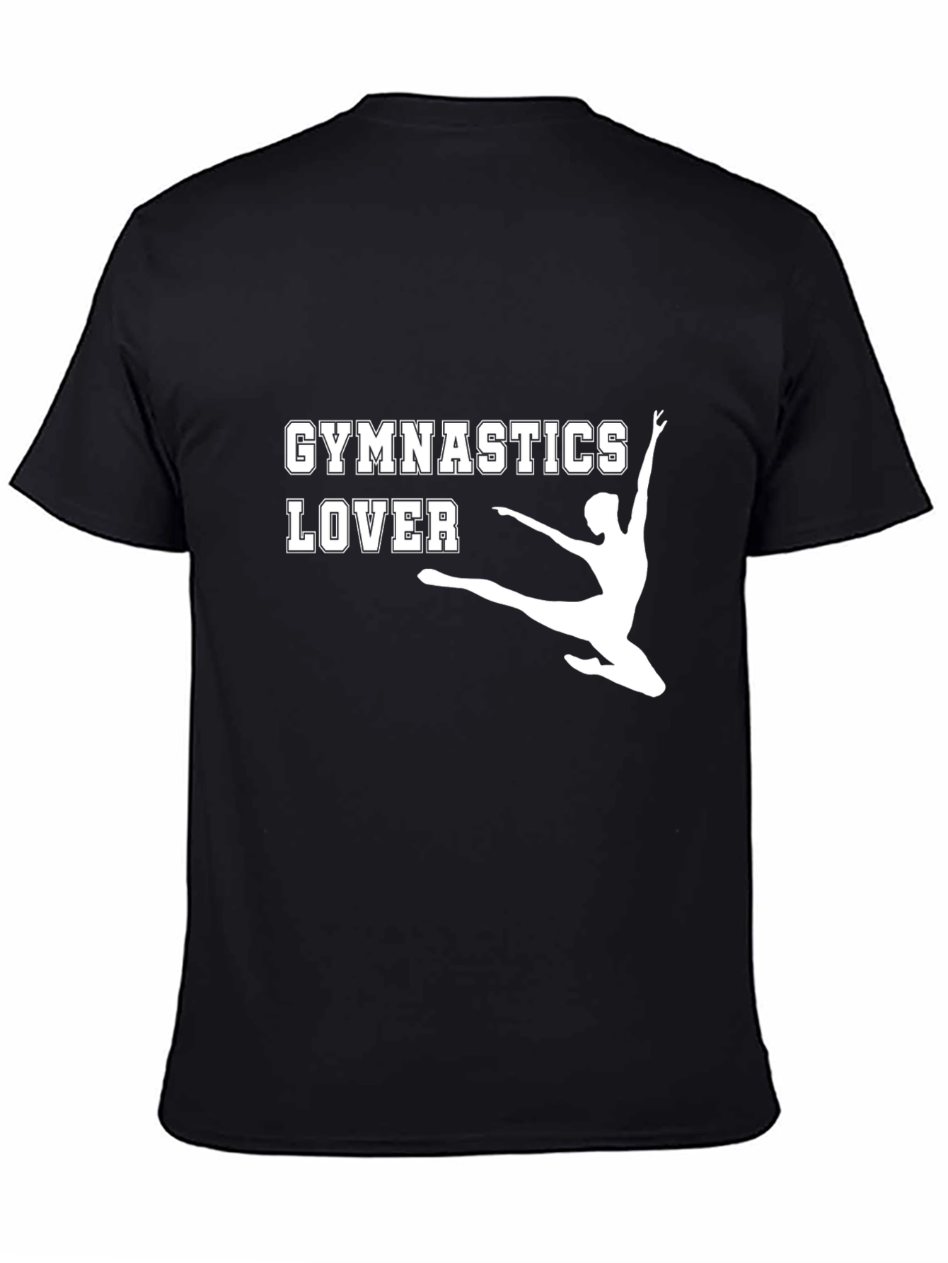Black Gymnastics Lover T-Shirt - Black view 4
