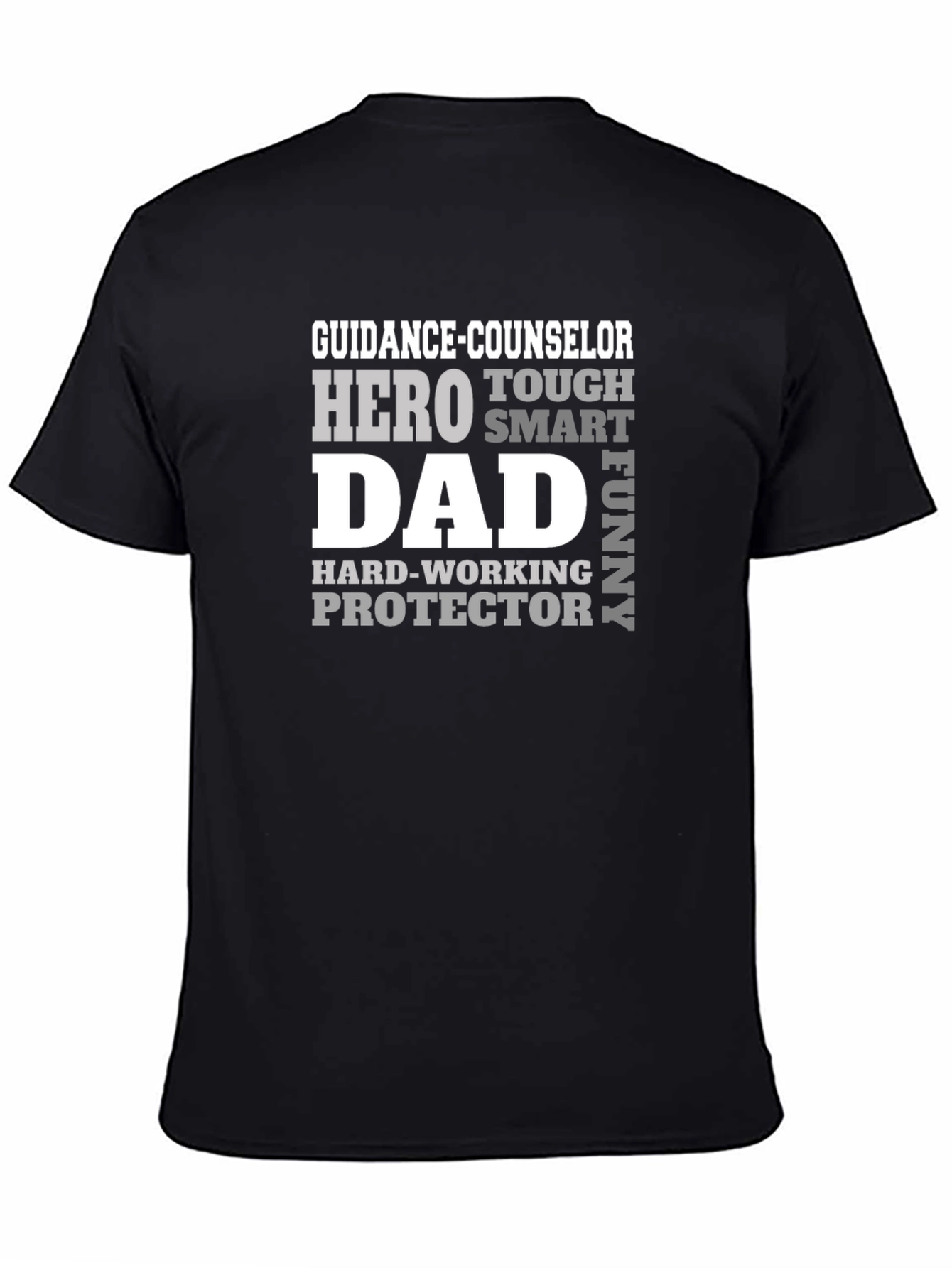 Black Guidance Counselor Dad Hero T-Shirt view 4