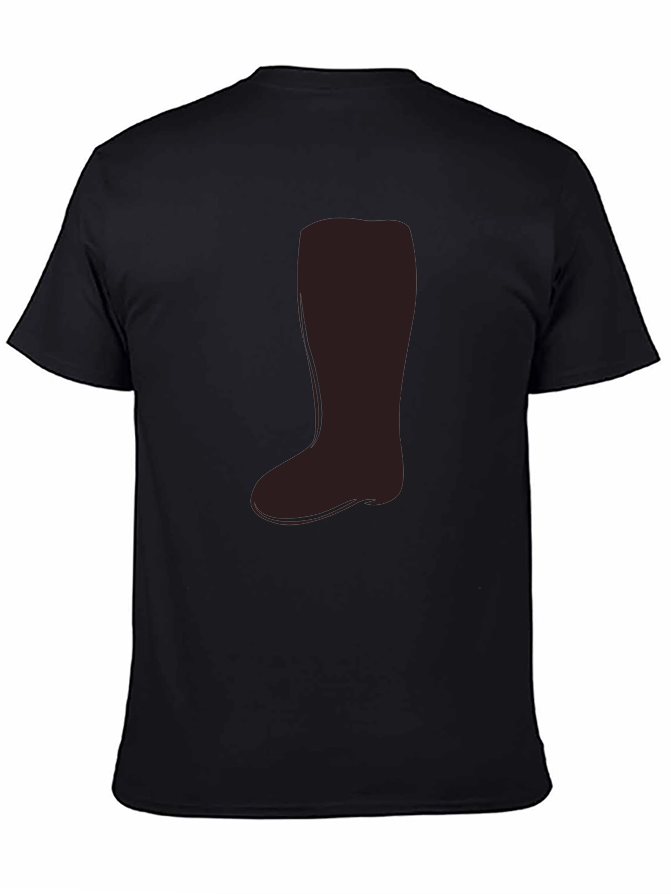 Black Novelty Boot Graphic T-Shirt - Casual Wear view 4