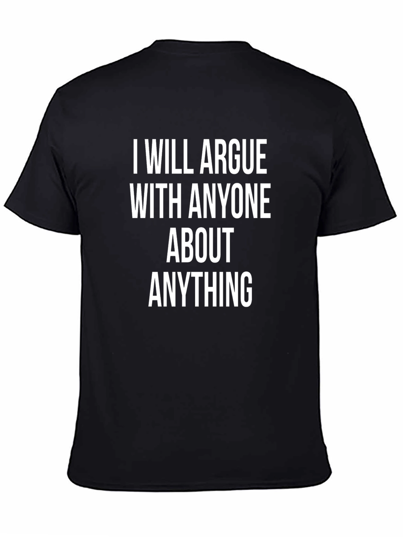 Black Funny Arguing T-Shirt view 4