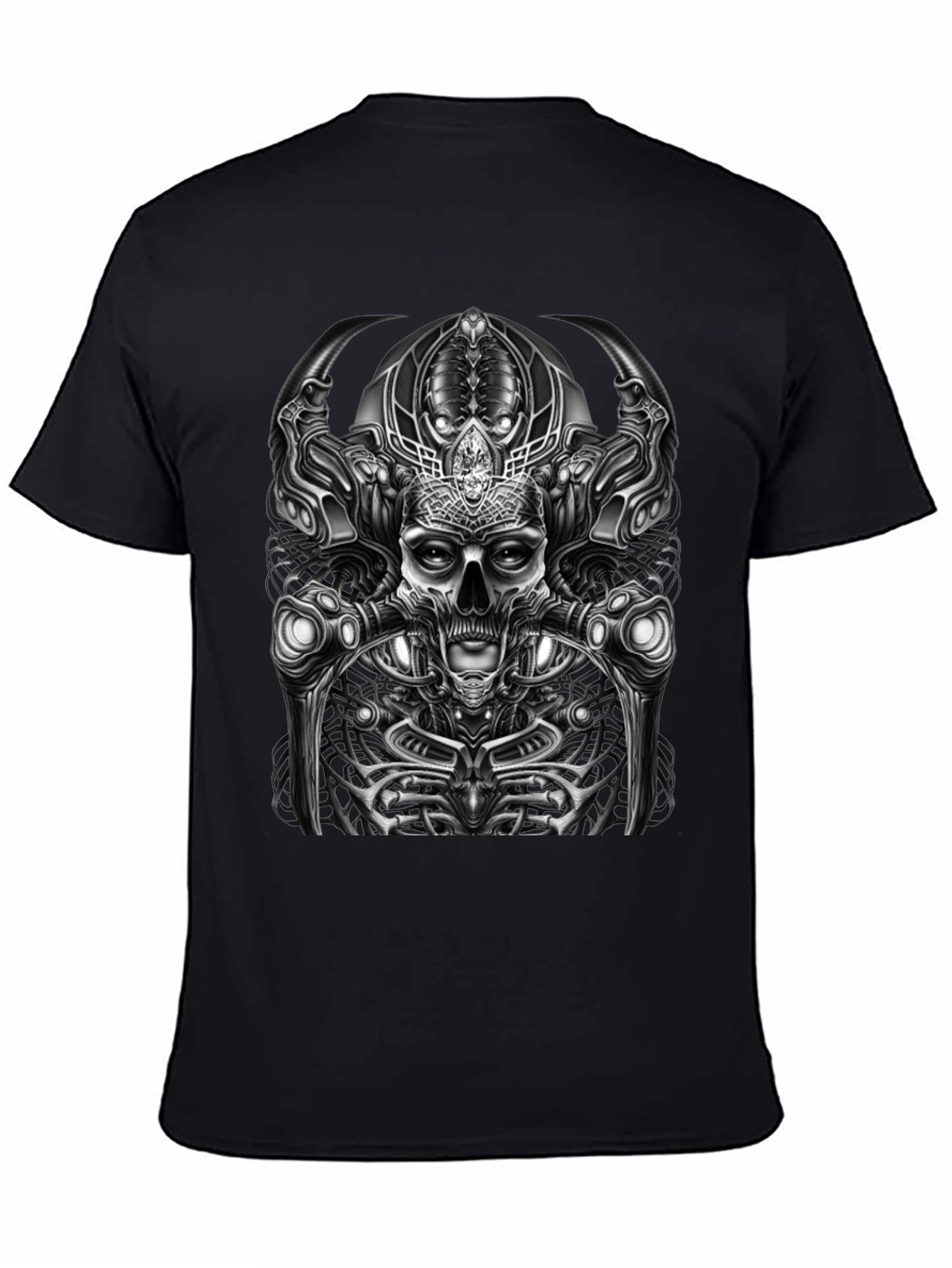 Black Skull Graphic T-Shirt - Dark & Edgy Style view 4