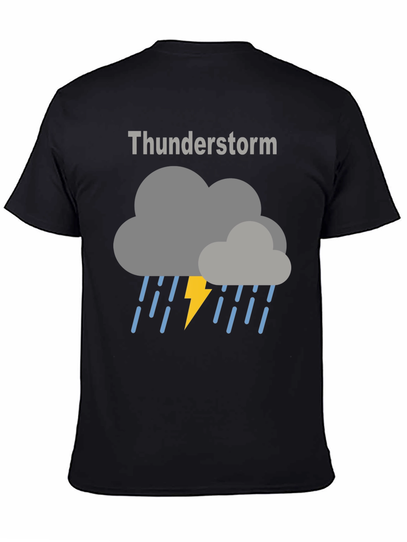 Black Thunderstorm Graphic T-Shirt - Weather Tee view 4
