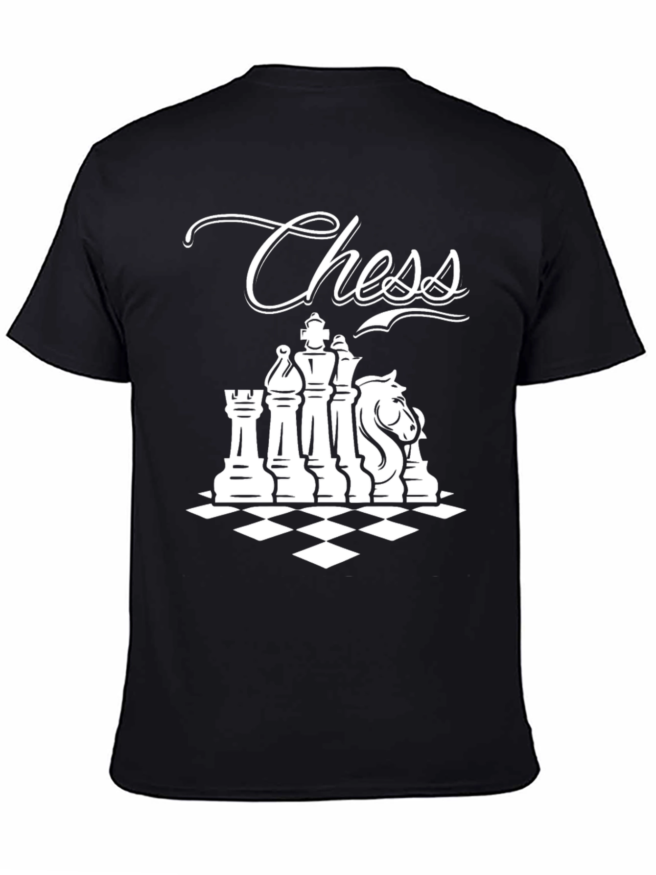 Black Chess Lover T-Shirt - Graphic Chess Piece Design view 4