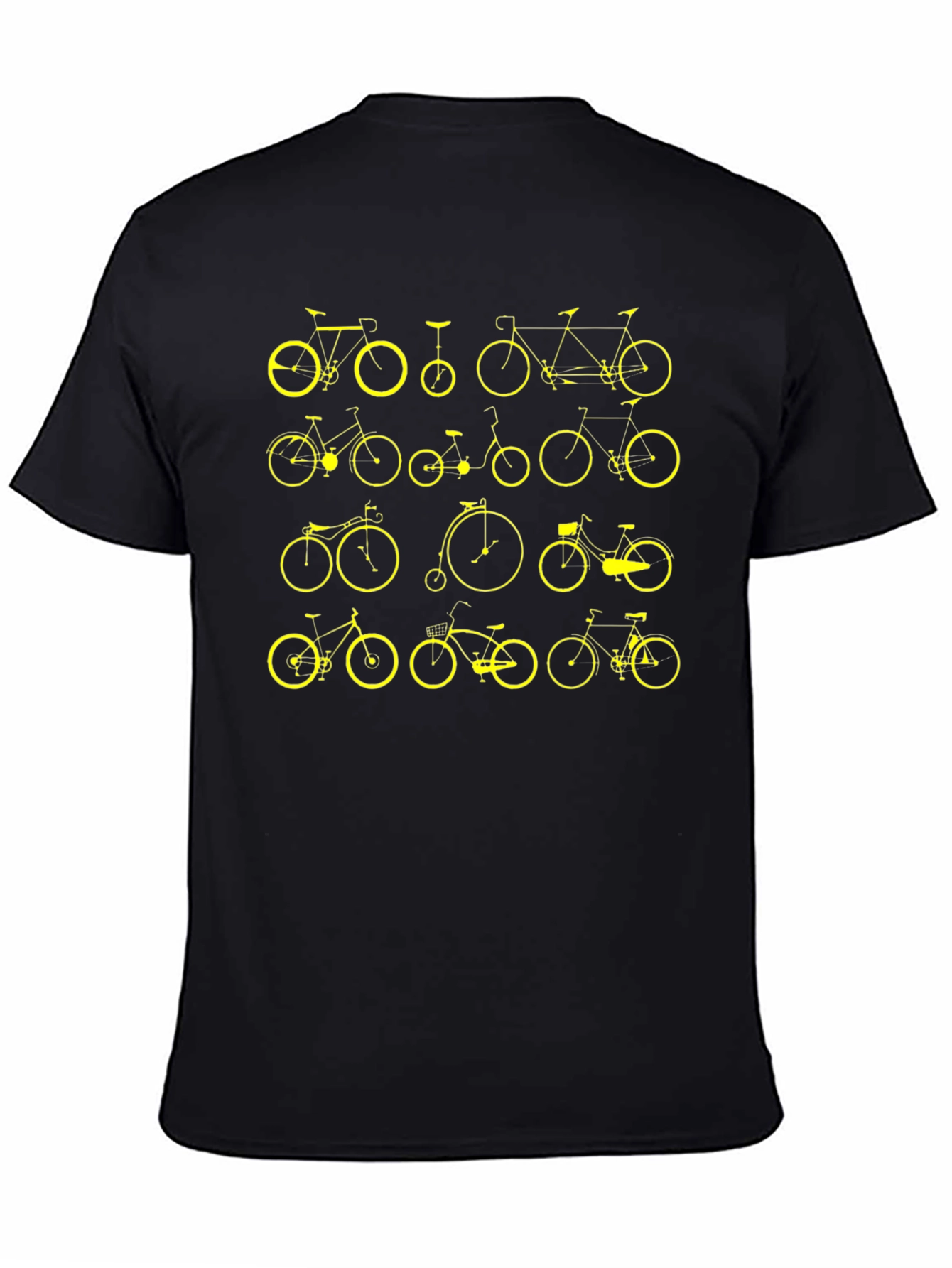 Black Retro Bicycle Graphic T-Shirt - Vintage Bike Lover Tee view 4