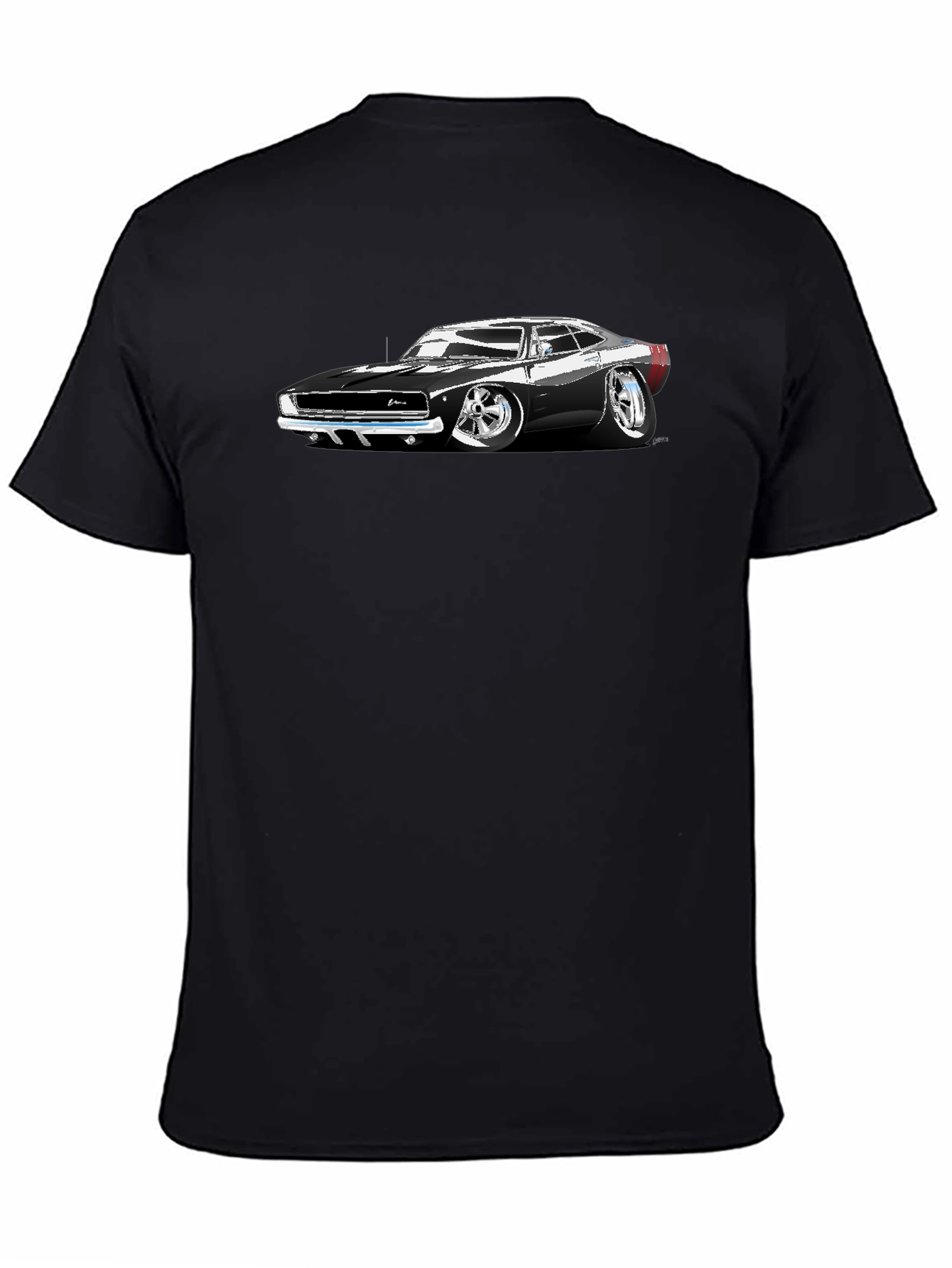 Black Classic Car Graphic T-Shirt - Black view 4