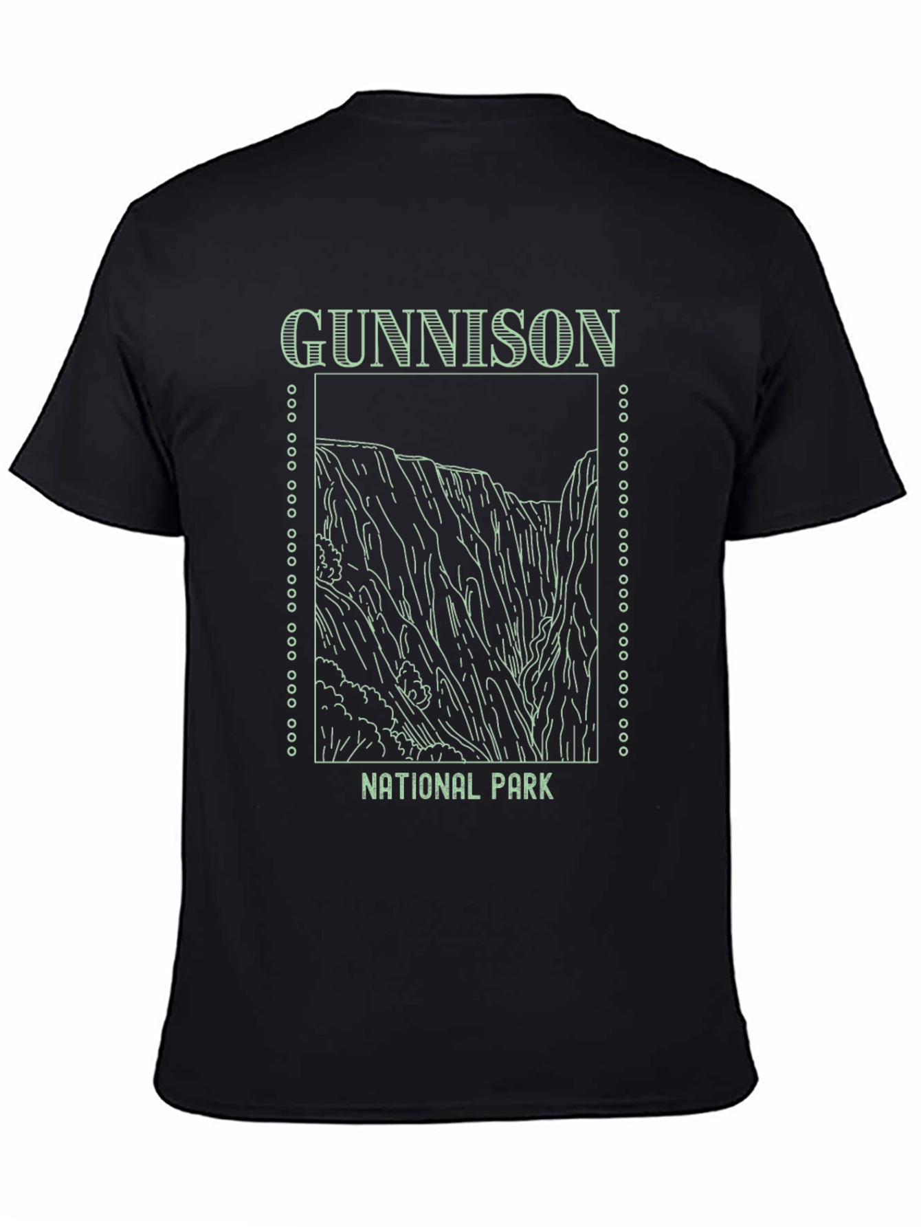 Black Gunnison National Park Graphic Tee - Black view 4