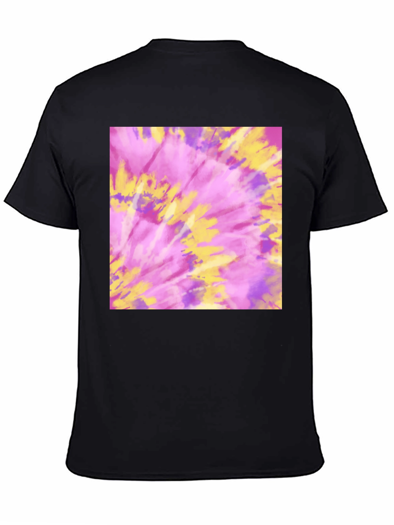 Black Tie-Dye Graphic Tee - Soft & Stylish view 4