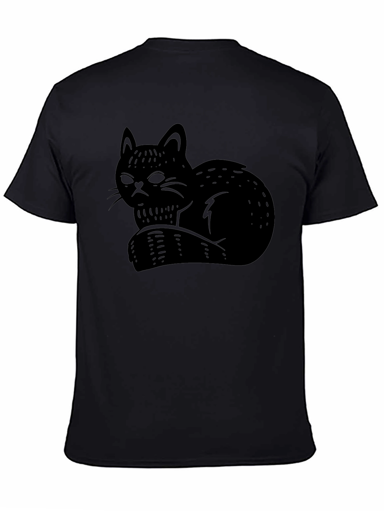 Black Black Cat Graphic Tee - Stylish Comfort view 4