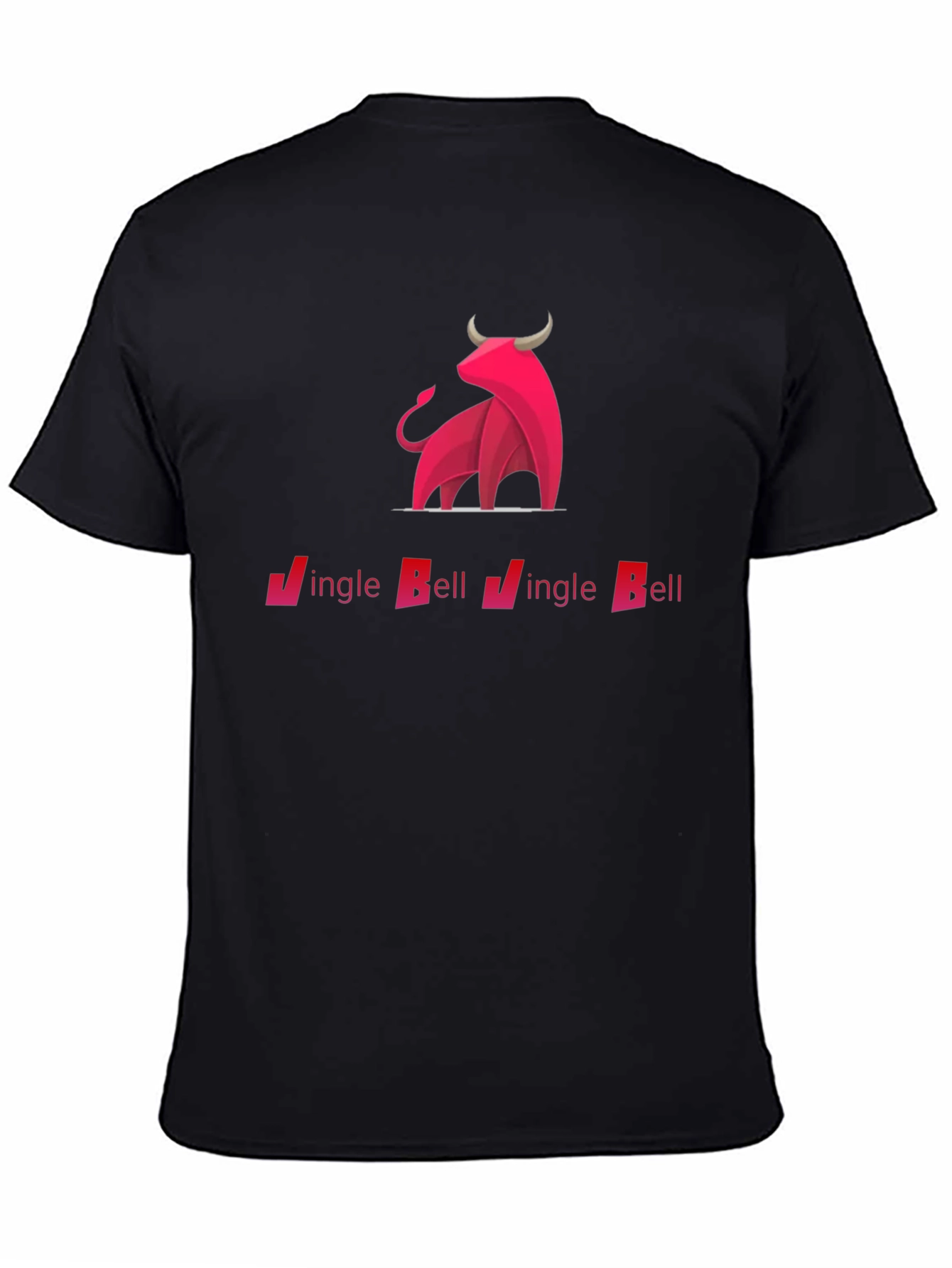 Black Jingle Bull Graphic Tee - Holiday Edition view 4