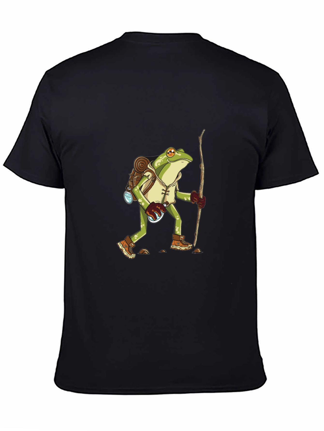 Black Frog Hiker T-Shirt - Nature Adventure Tee view 4