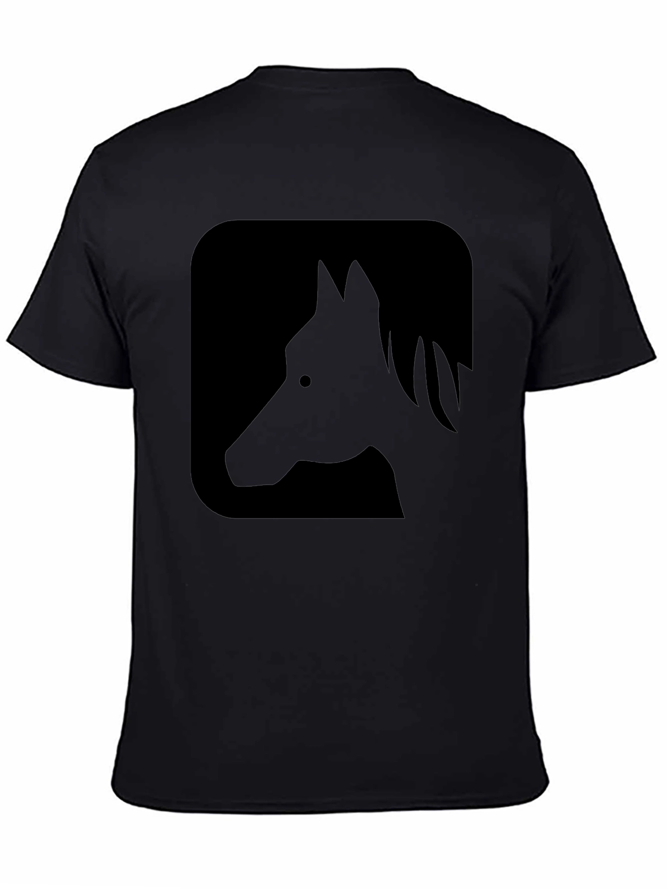 Black Black Horse Silhouette Graphic Tee - Casual Comfort view 4