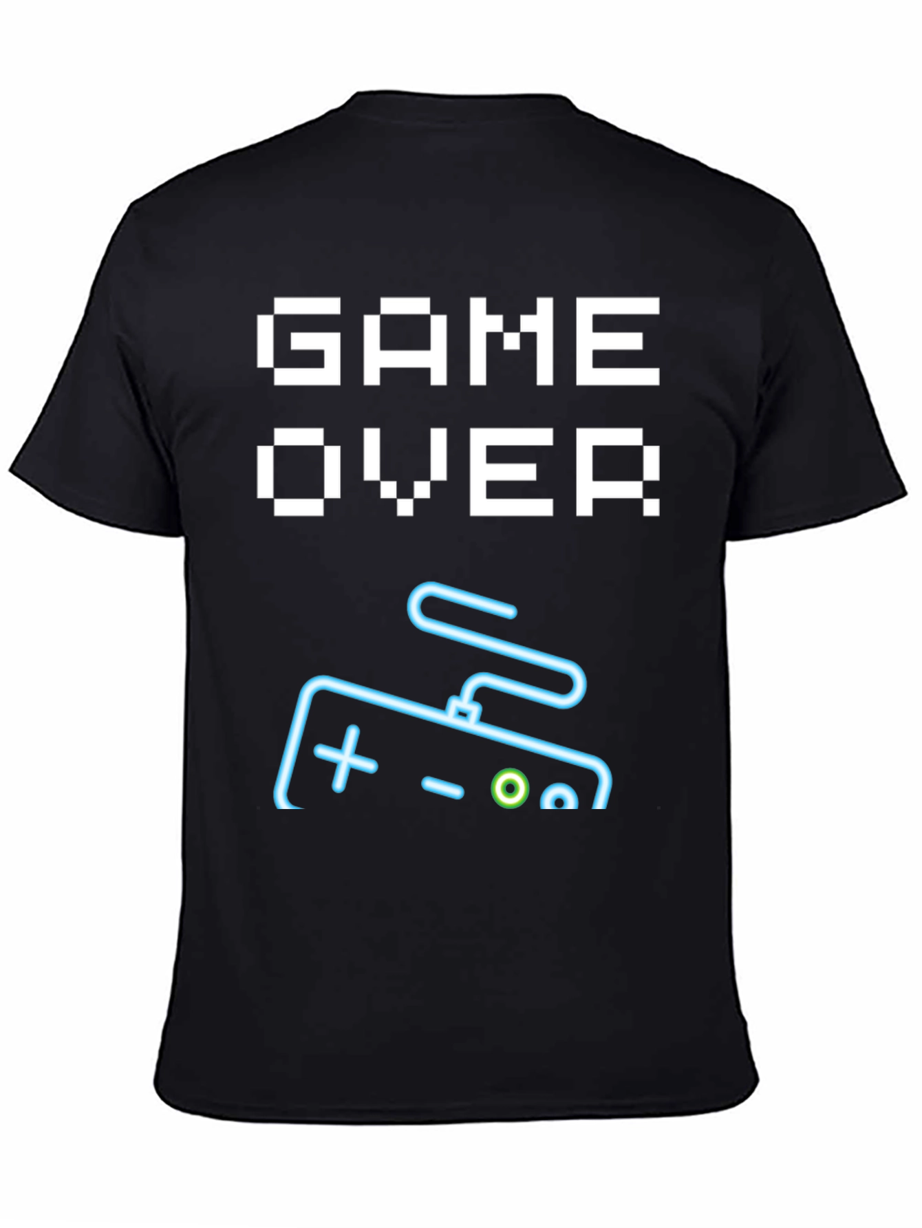 Black Game Over Controller Graphic Tee - Retro Gamer Style view 4