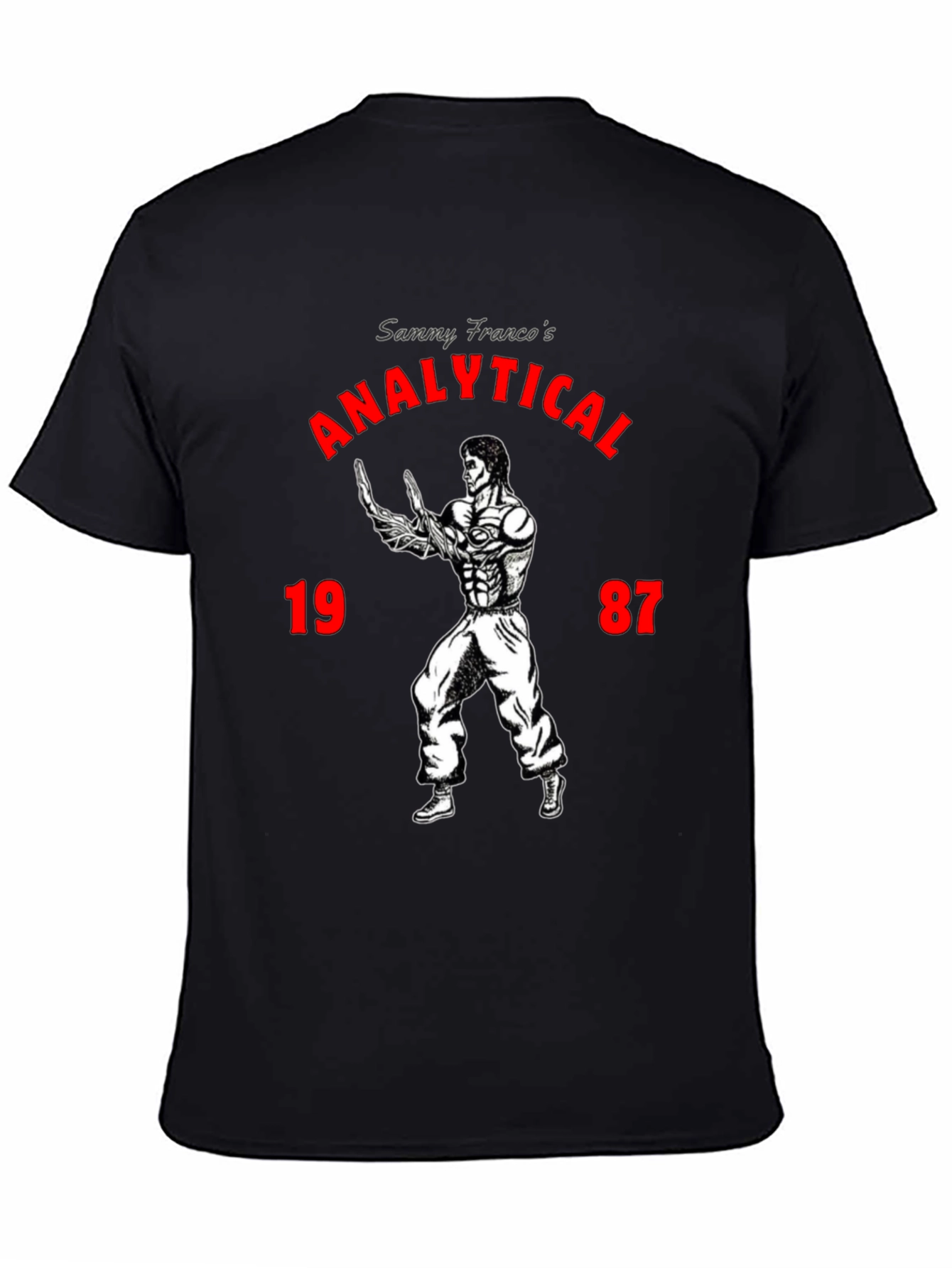 Black Analytical 1987 Sammy Franco Graphic T-Shirt view 4