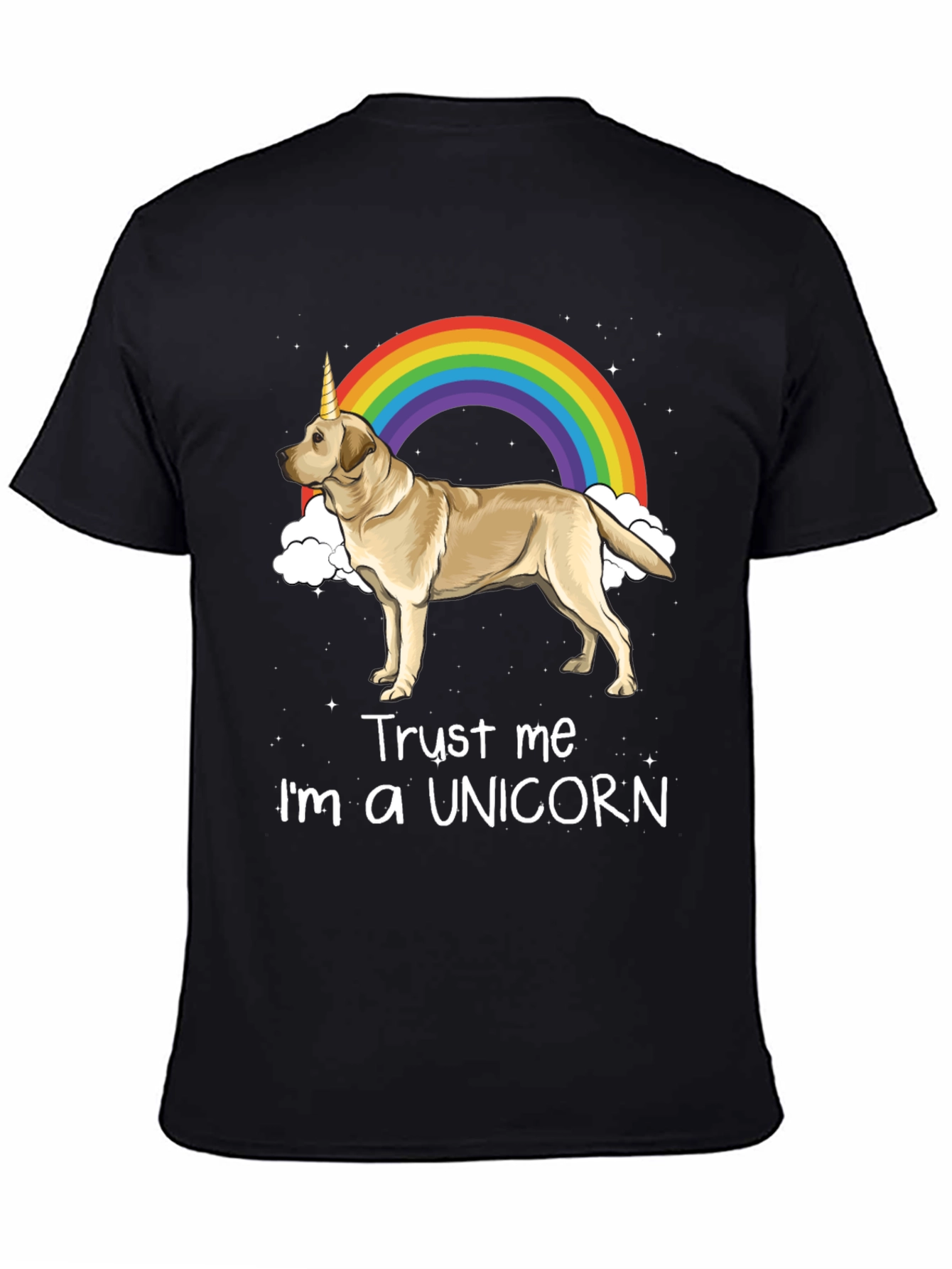 Black Unicorn Dog T-Shirt - Trust Me, I'm a Unicorn! view 4