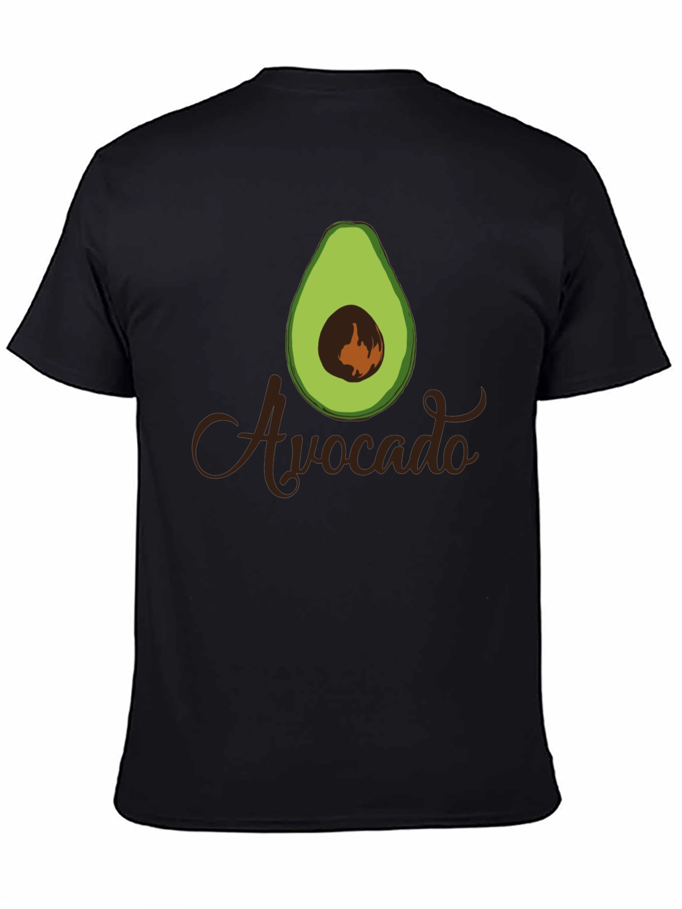 Black Avocado Graphic Black T-Shirt view 4