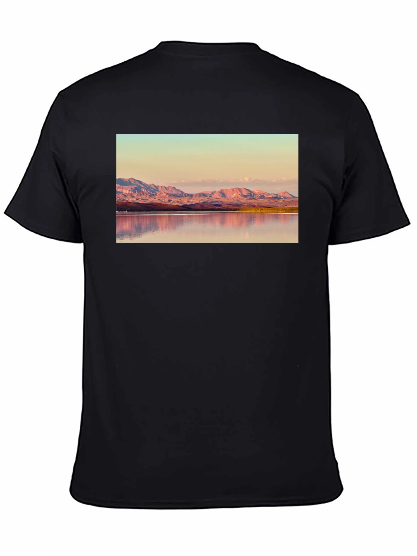 Black Mountain Lake Graphic T-Shirt view 4