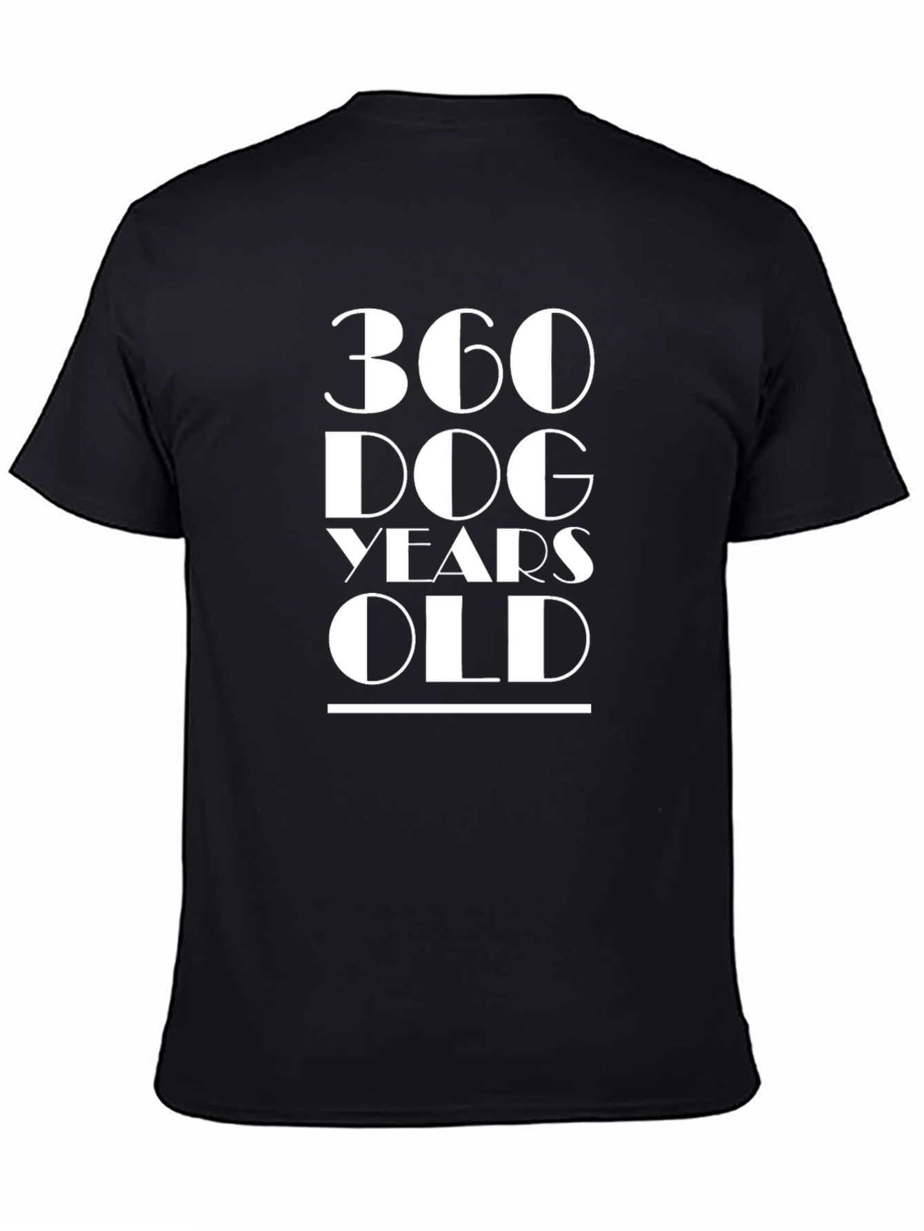 Black 360 Dog Years Old Black Tee view 4