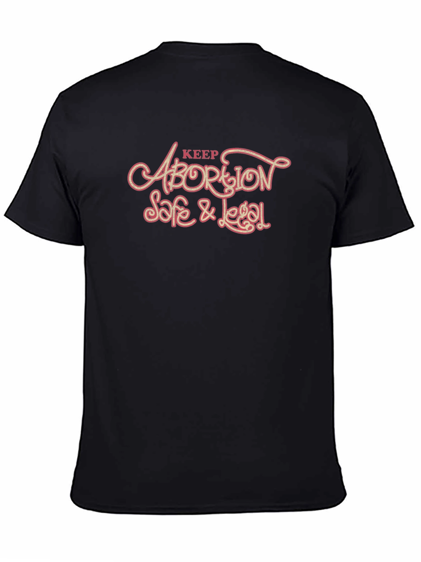 Black Keep Abortion Safe & Legal Black Tee view 4