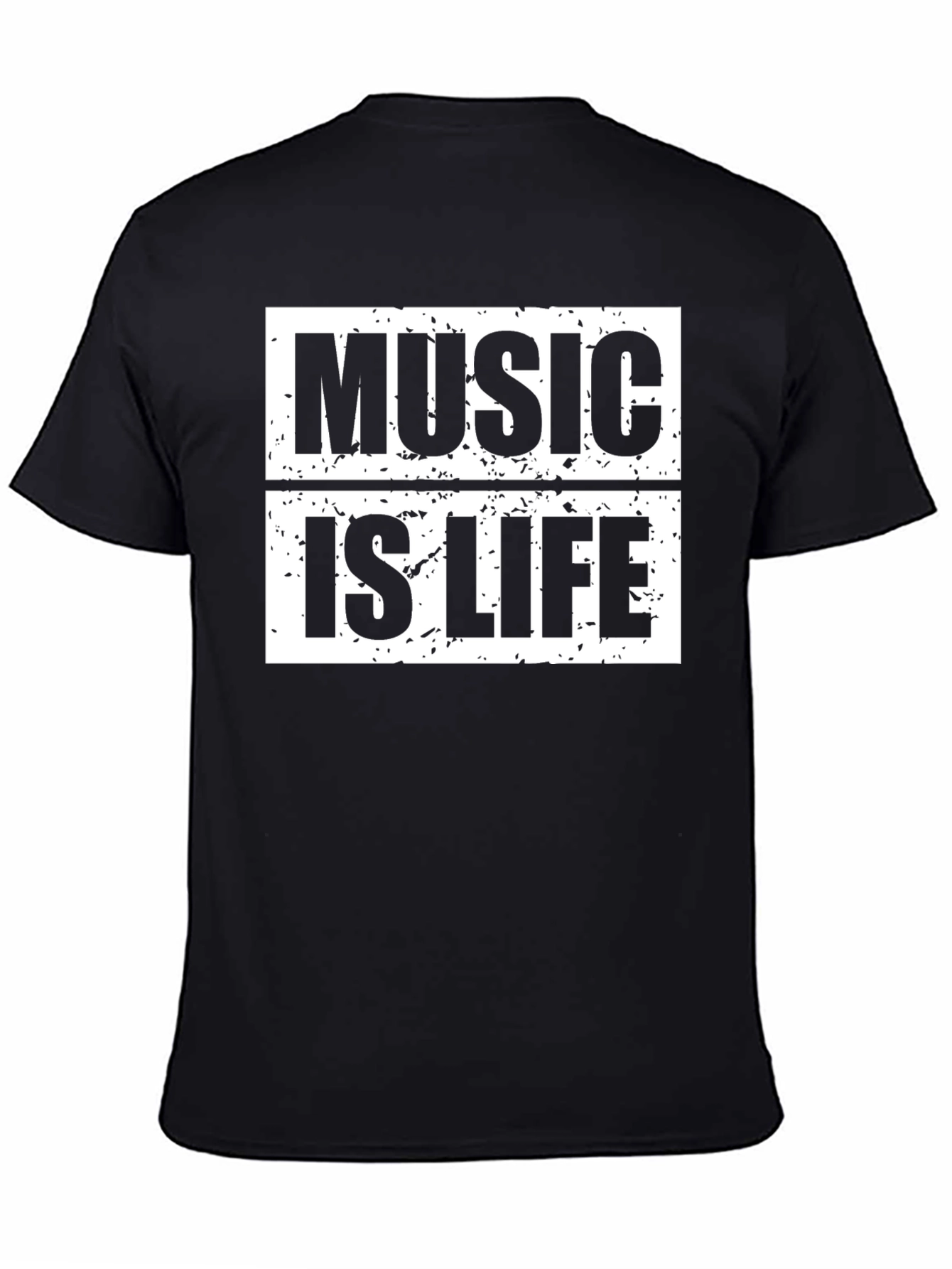 Black Music is Life Graphic Tee - Unisex Black T-Shirt view 4