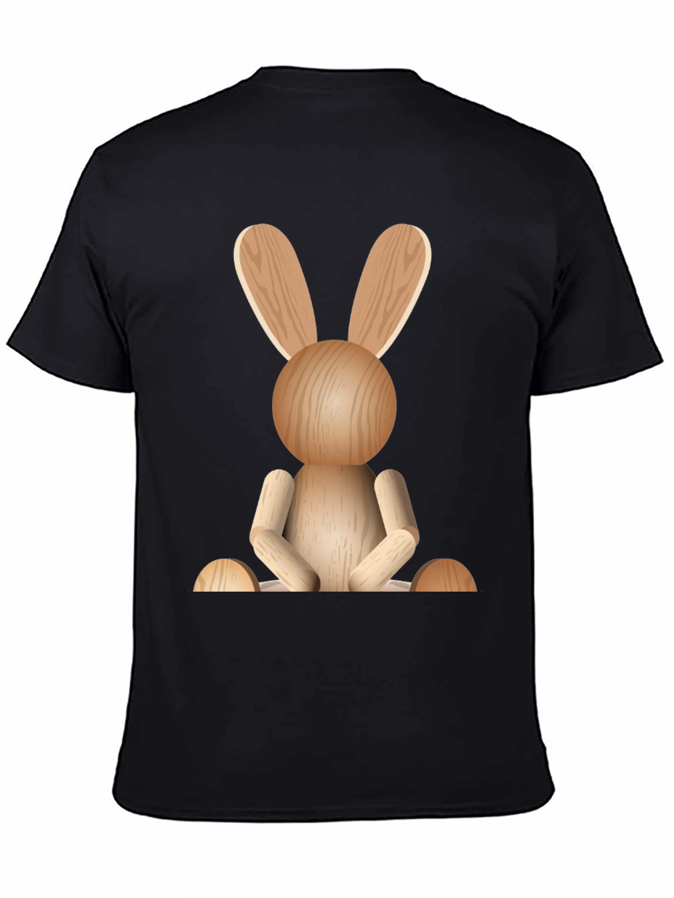 Black Wooden Rabbit T-Shirt view 4