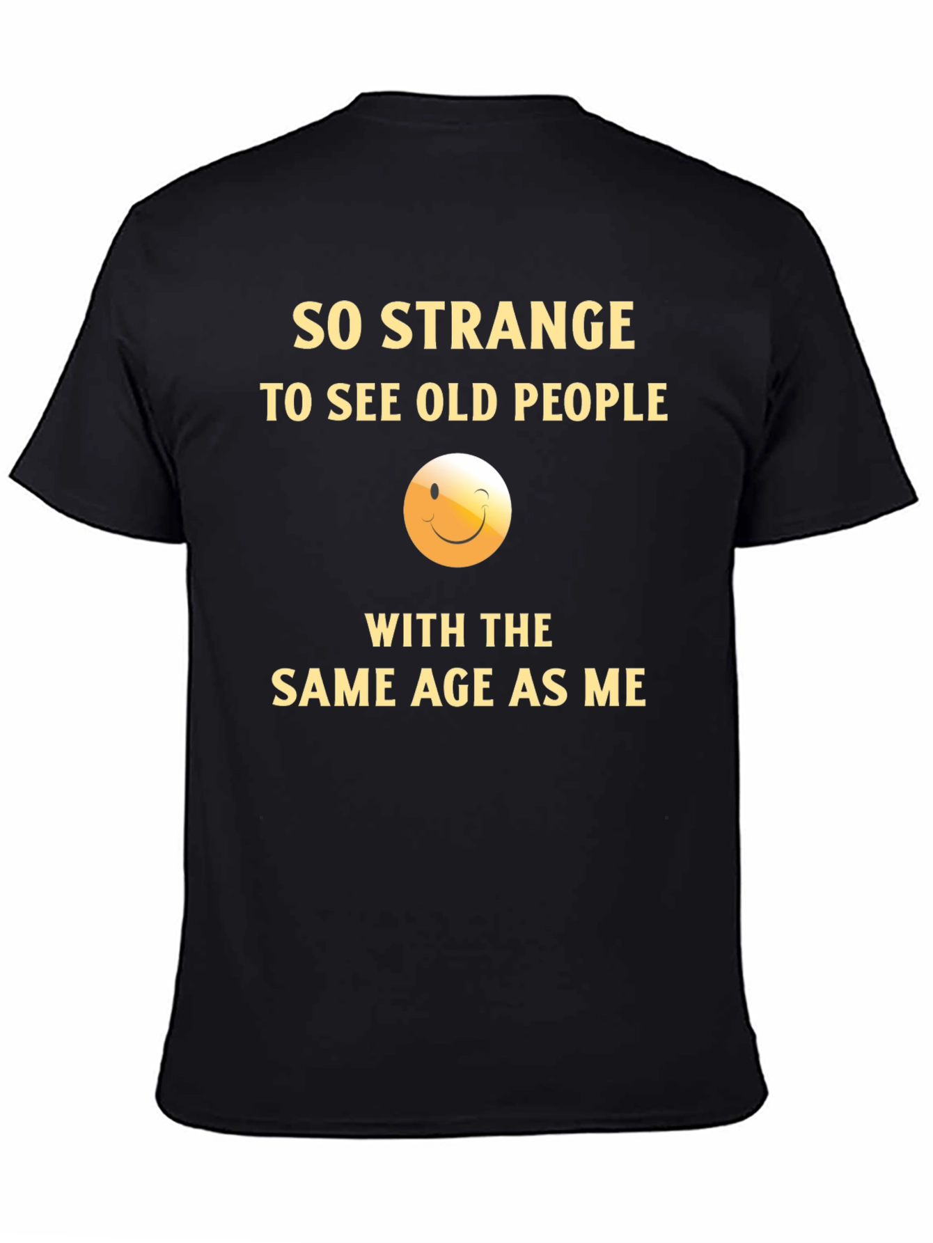 Black Funny "Same Age as Me" Graphic T-Shirt view 4