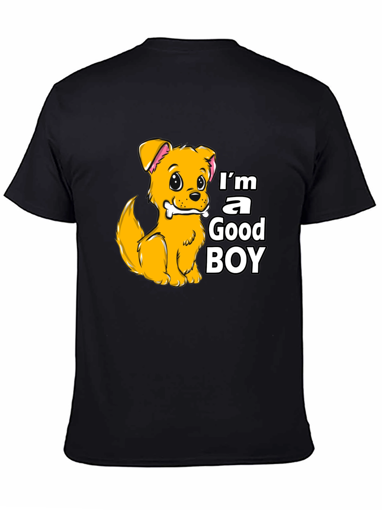 Black I'm a Good Boy Dog T-Shirt view 4