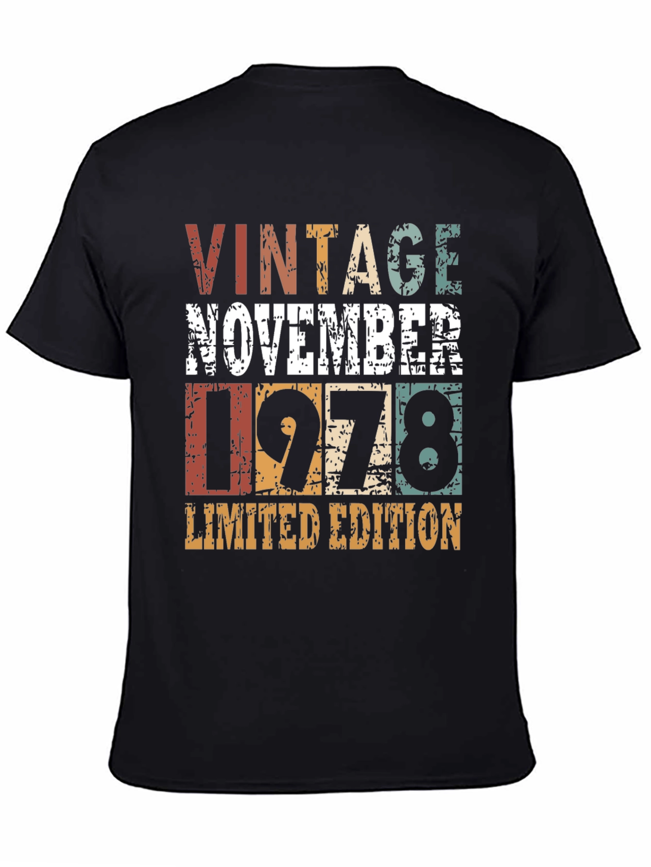 Black Vintage November 1978 Limited Edition T-Shirt view 4