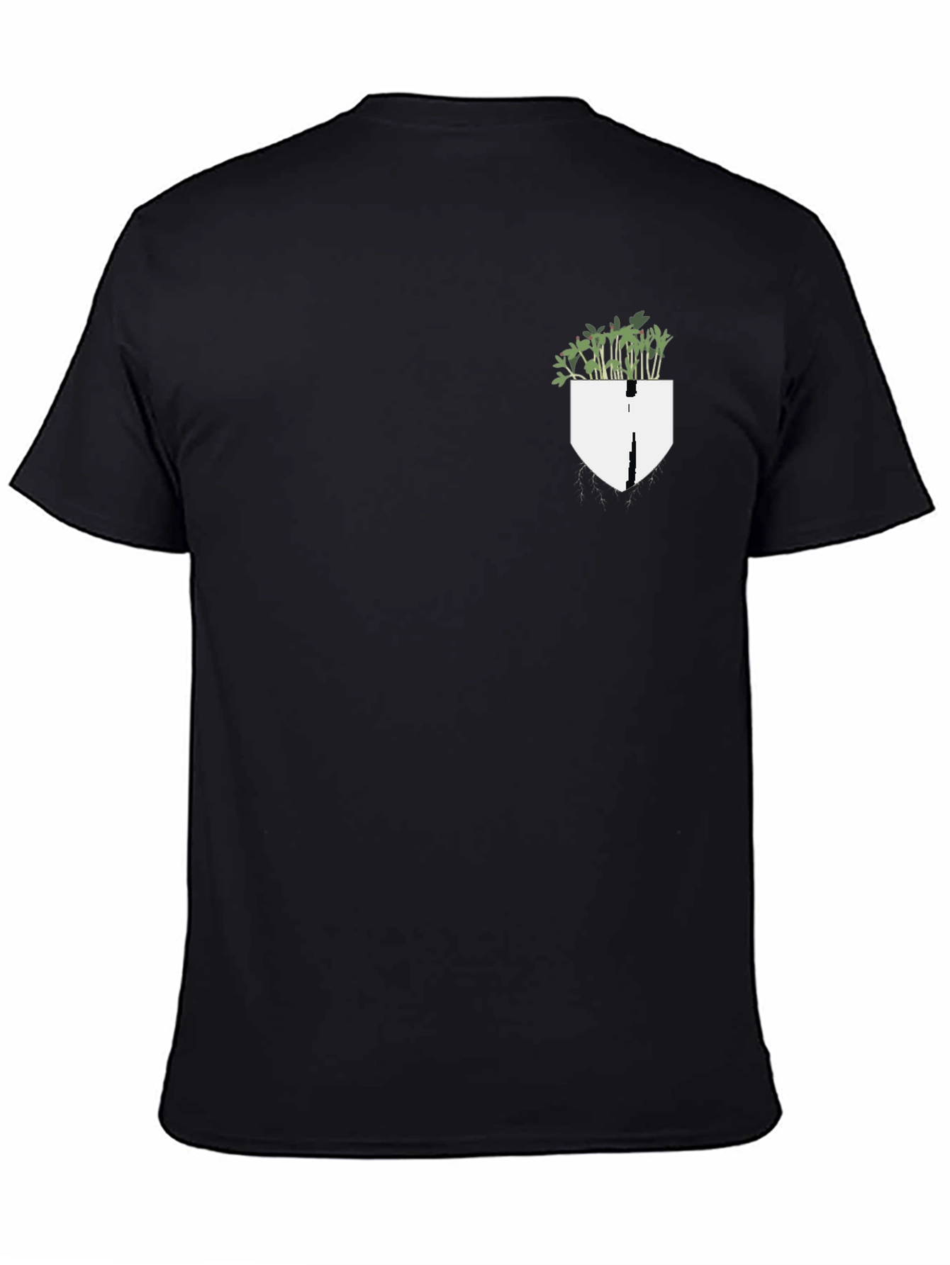 Black Plant Pocket Black Tee view 4