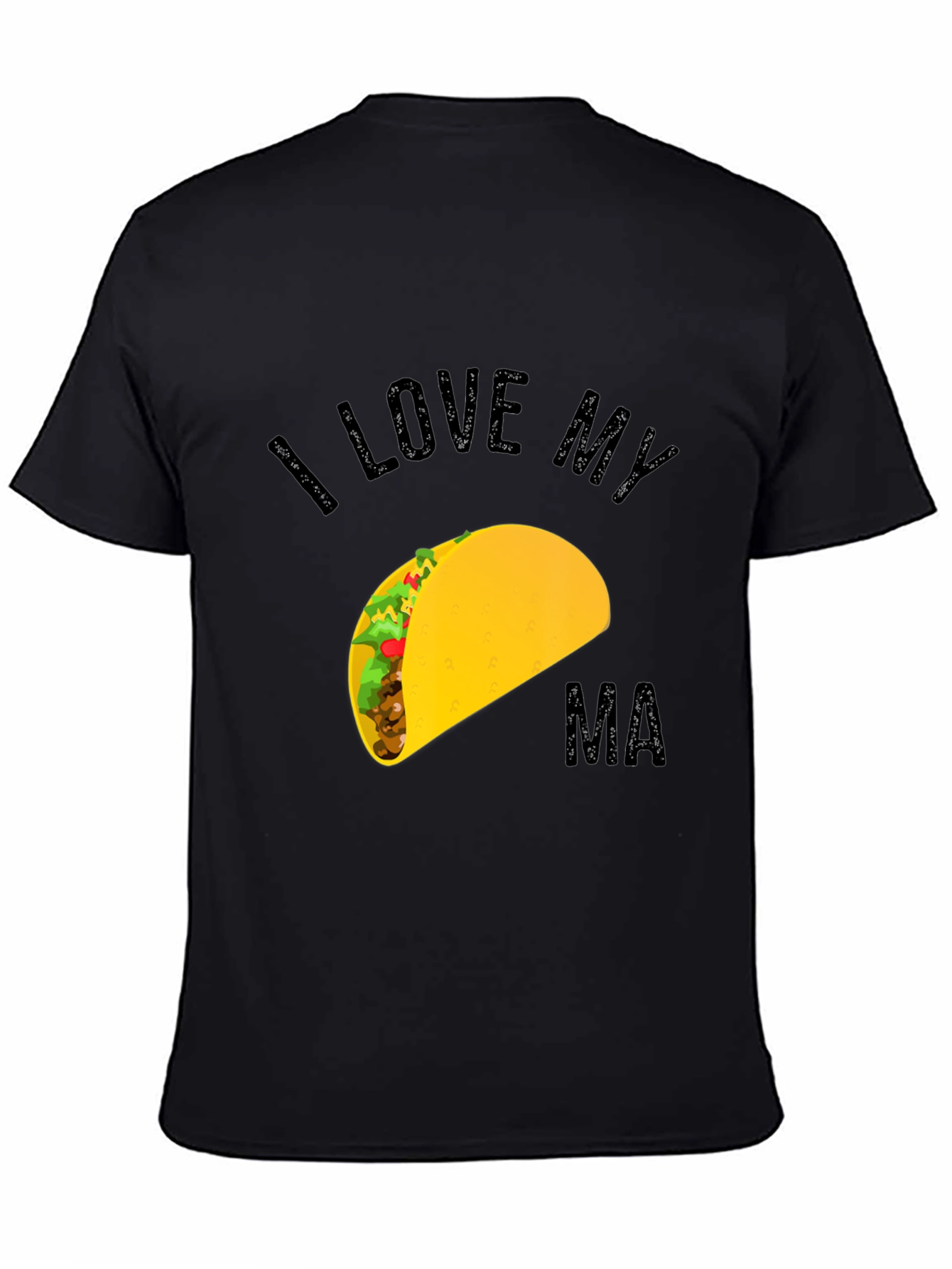 Black I Love My Ma Taco Graphic Tee view 4