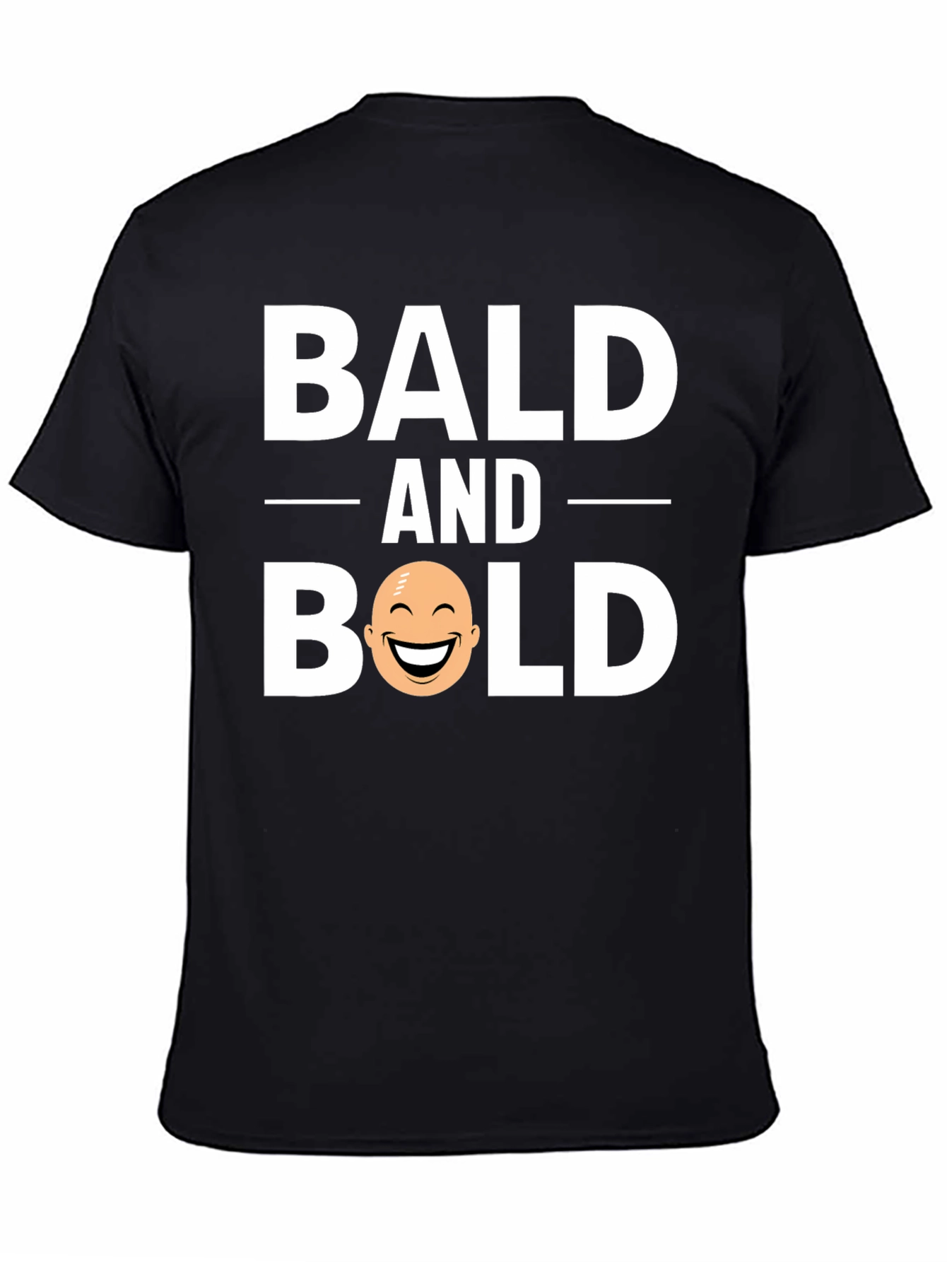 Black Bald and Bold Graphic T-Shirt view 4
